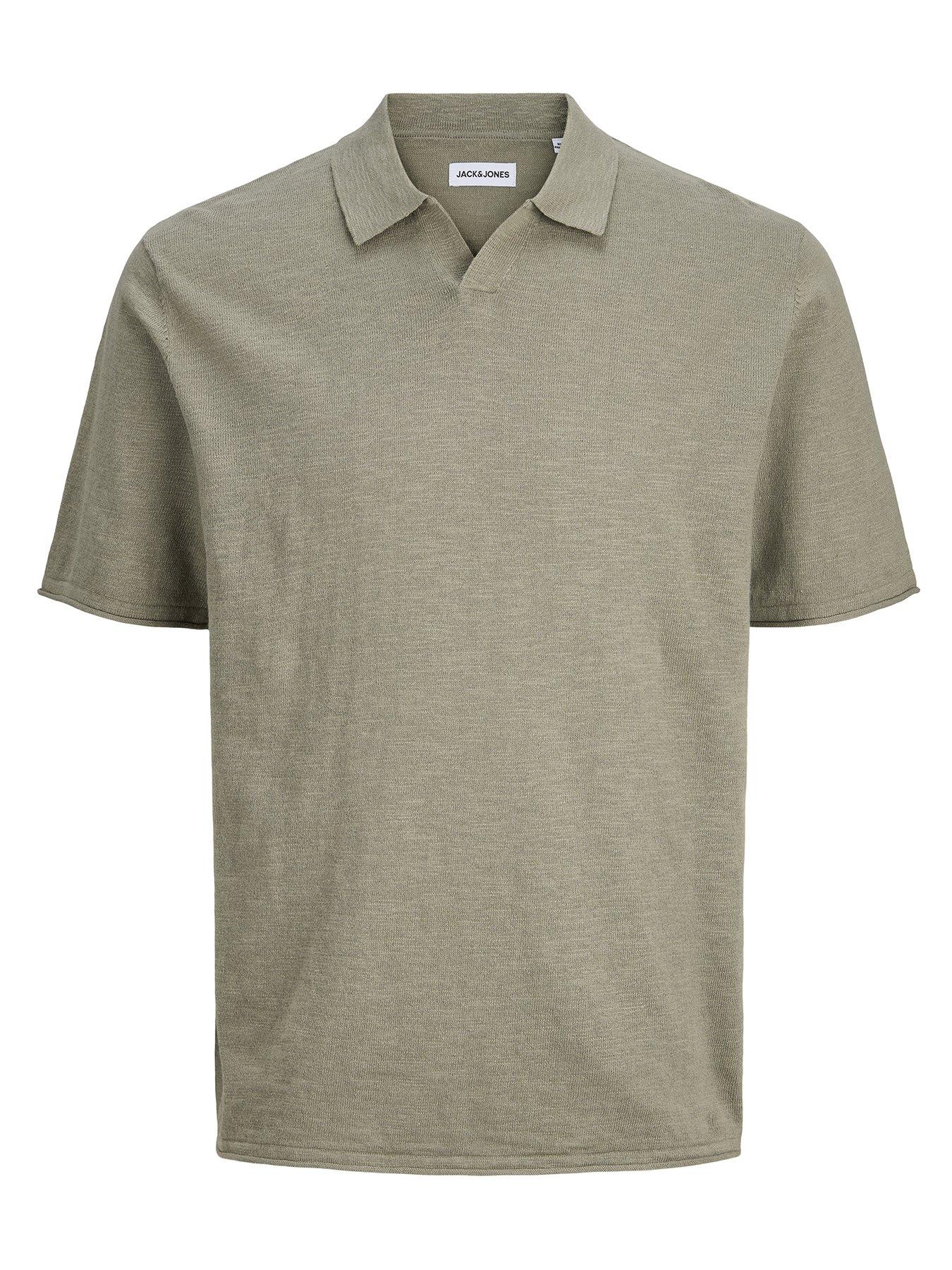 jack-jones-junior-boys-short-sleeve-kane-split-neck-polo-khakifront