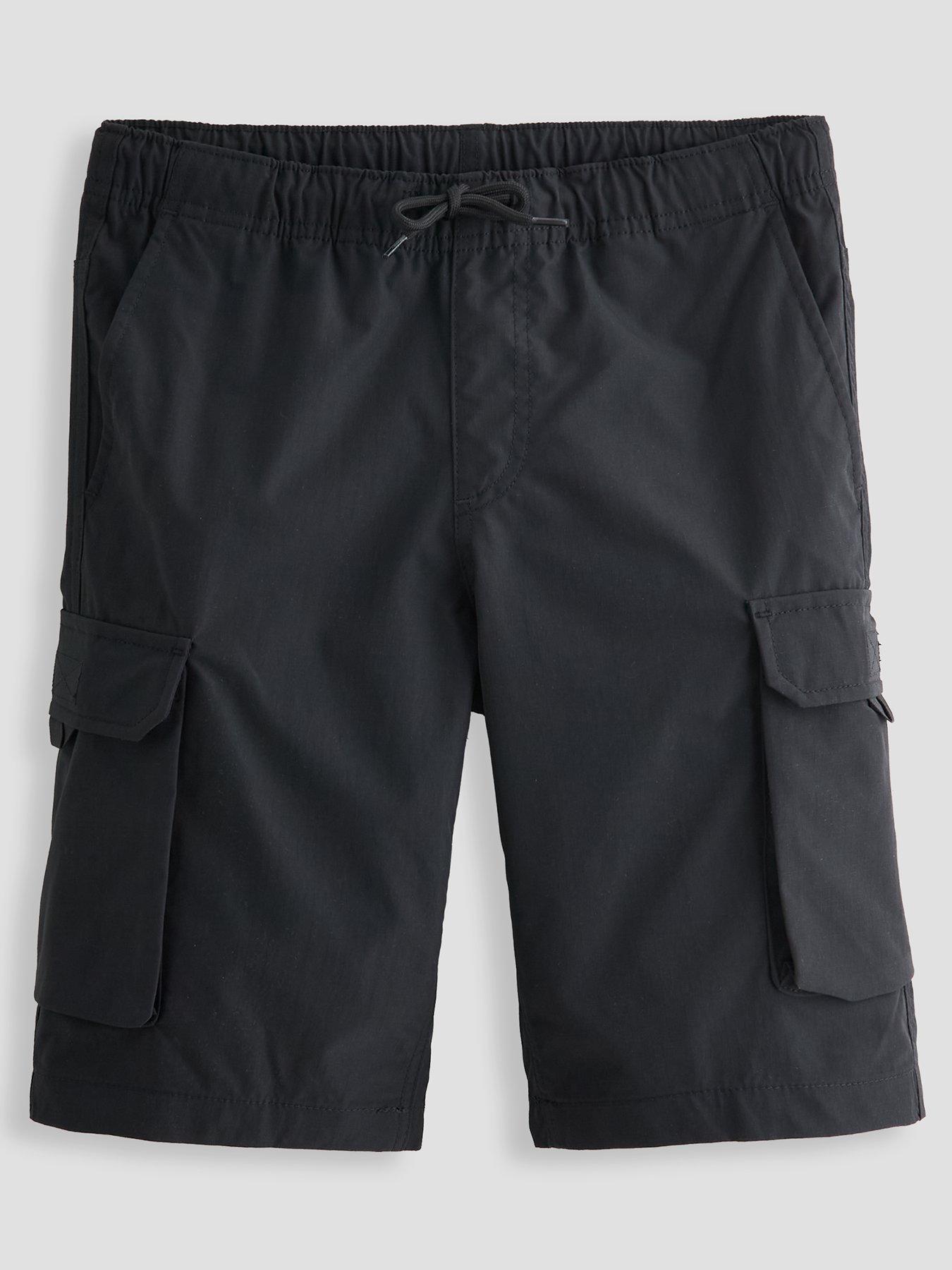 Jack & Jones Junior Boys Cole Ivan Cargo Jogger Shorts - Black