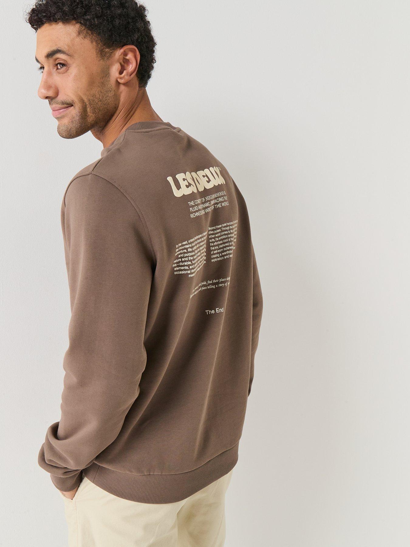 les-deux-ben-dynamic-back-print-crew-sweat-brownoutfit