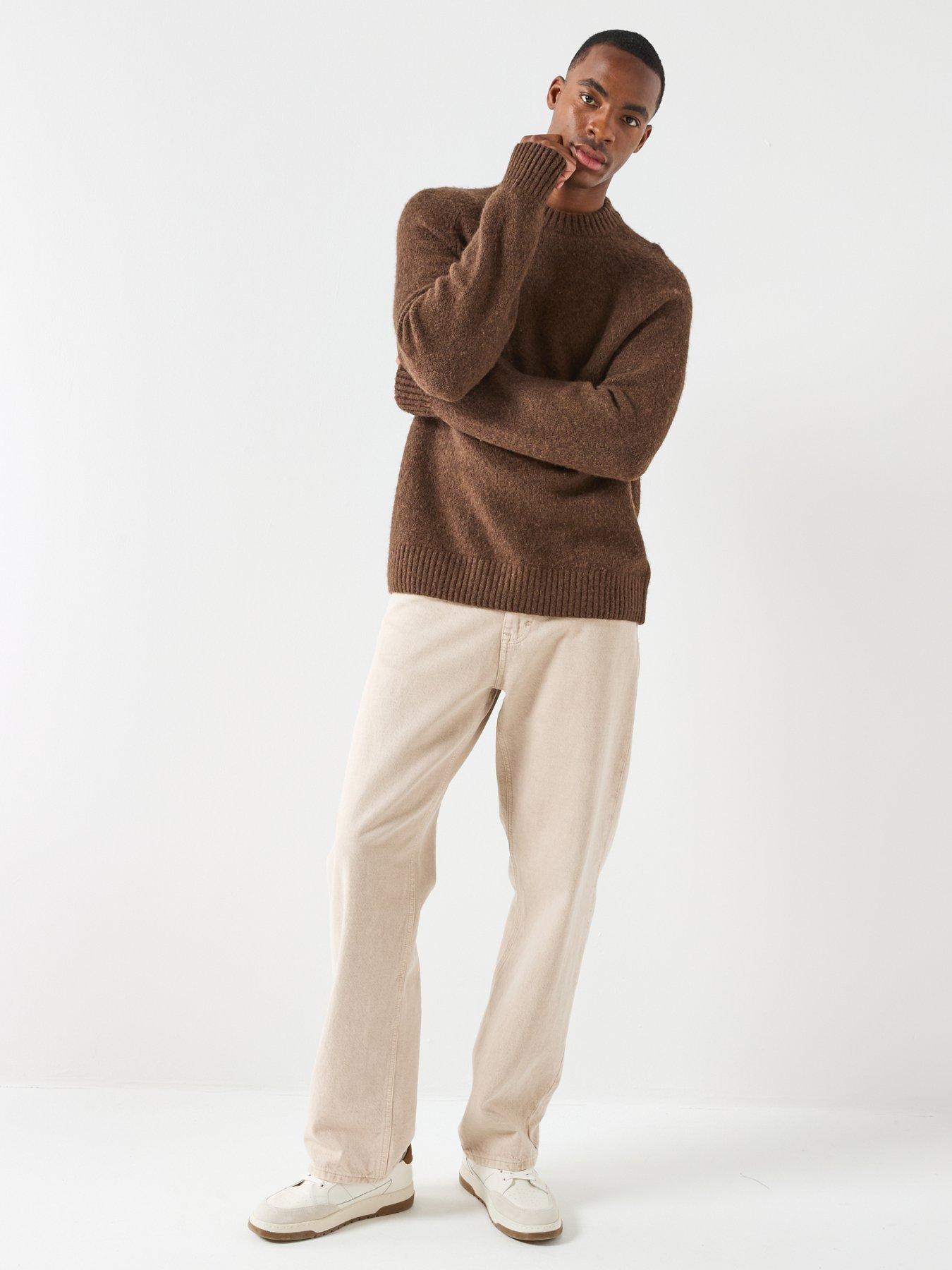 les-deux-gilbert-heavyweight-knitted-jumper-brownback