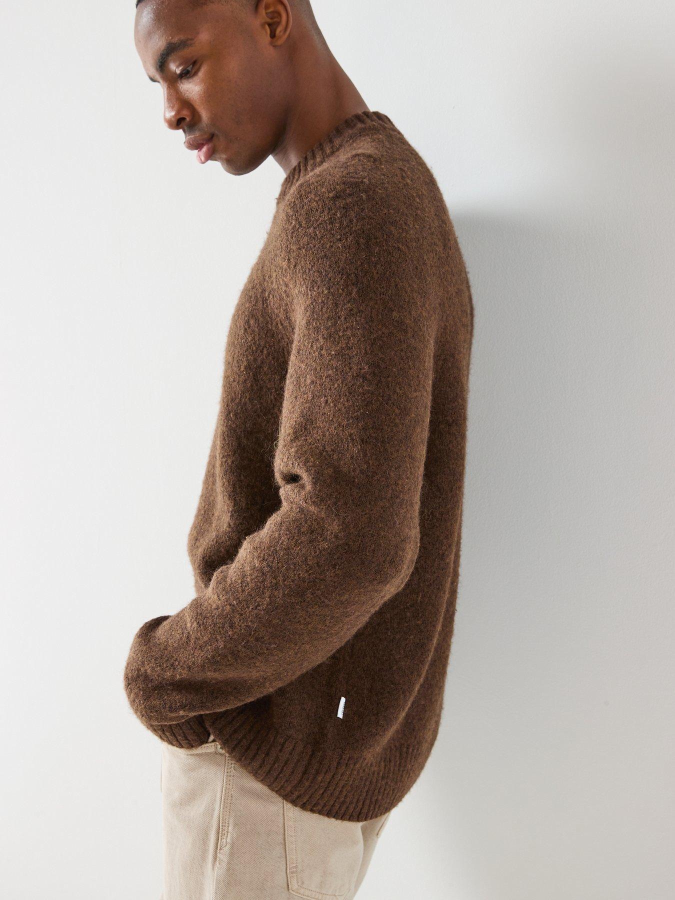 les-deux-gilbert-heavyweight-knitted-jumper-brownoutfit