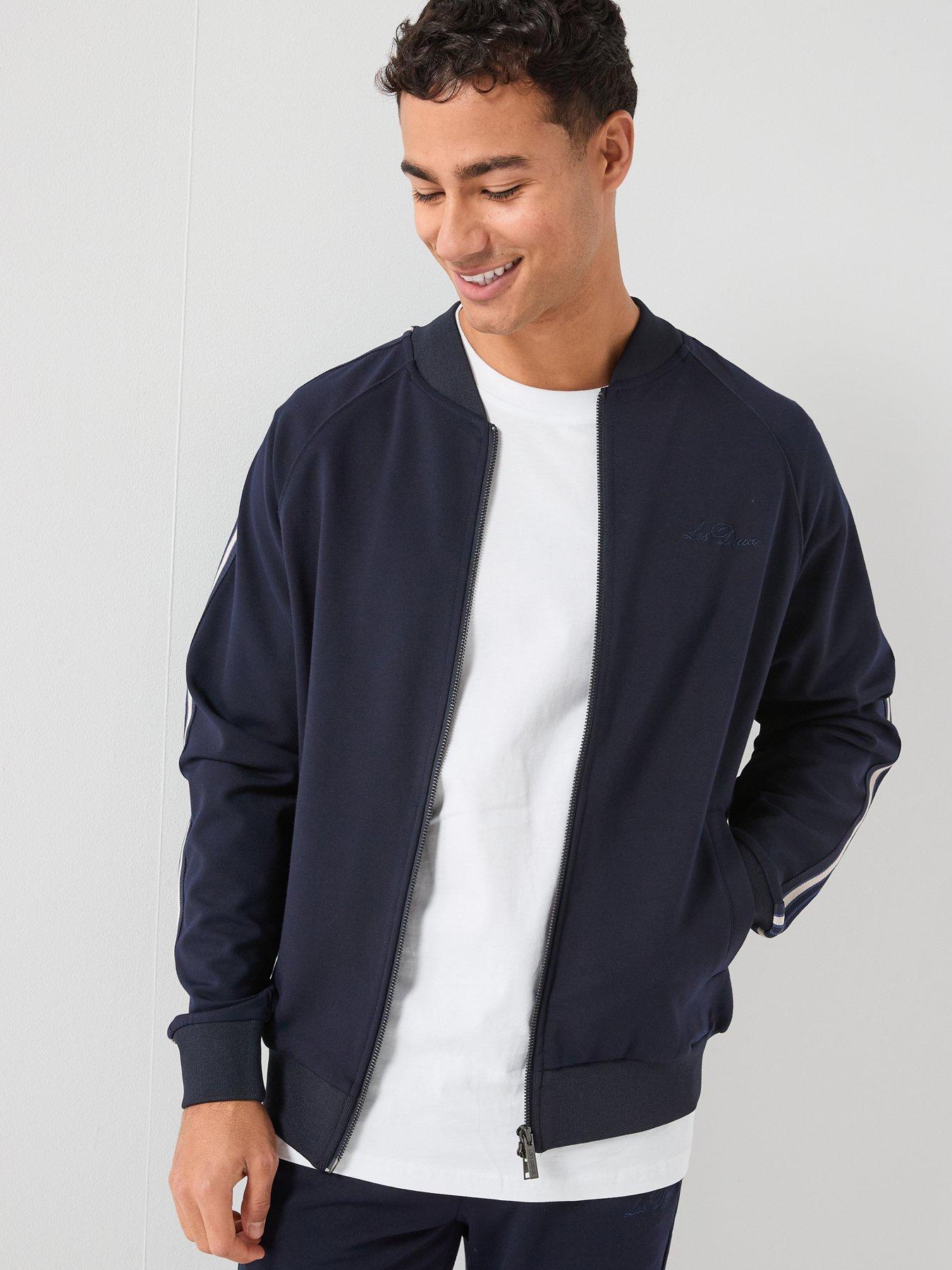 les-deux-sterling-piped-basketball-tracksuit-top-navy