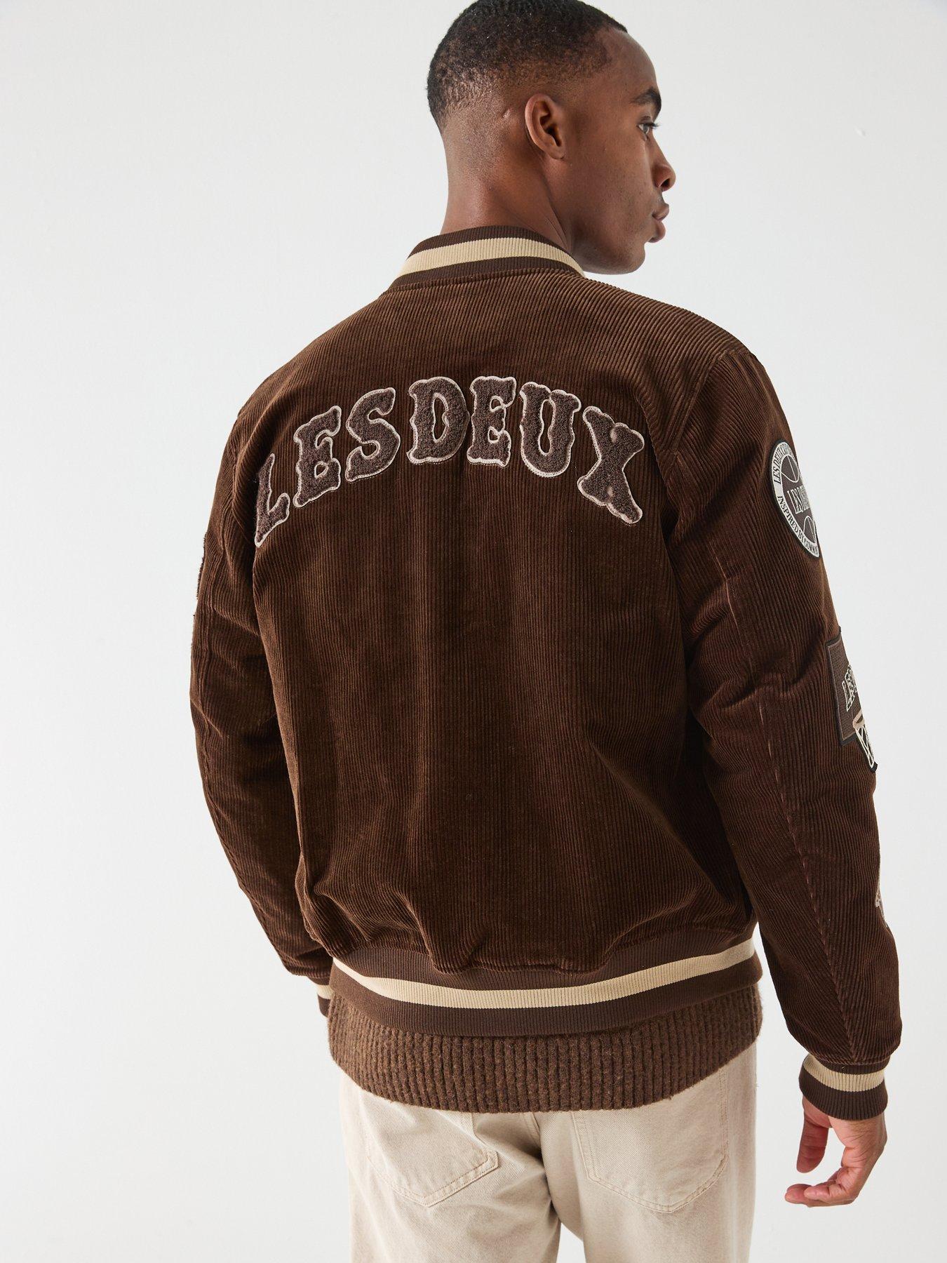 Image 2 of 6 of Les Deux Corduroy Varsity Jacket - Brown
