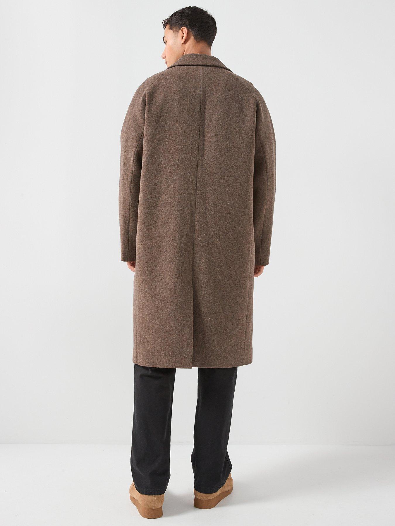 les-deux-nicko-melange-wool-overcoat-brownstillFront