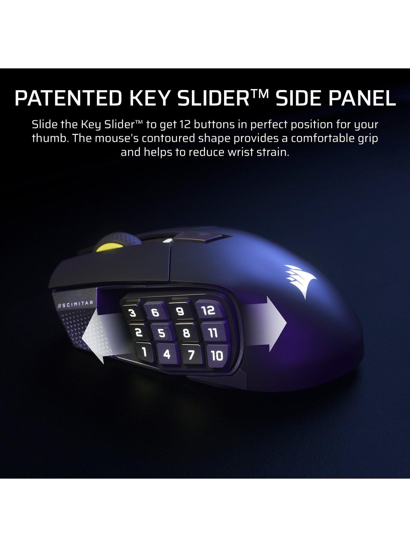 Image 6 of 7 of CORSAIR SCIMITAR ELITE WIRELESS SE MMO Gaming Mouse, Gun Metal