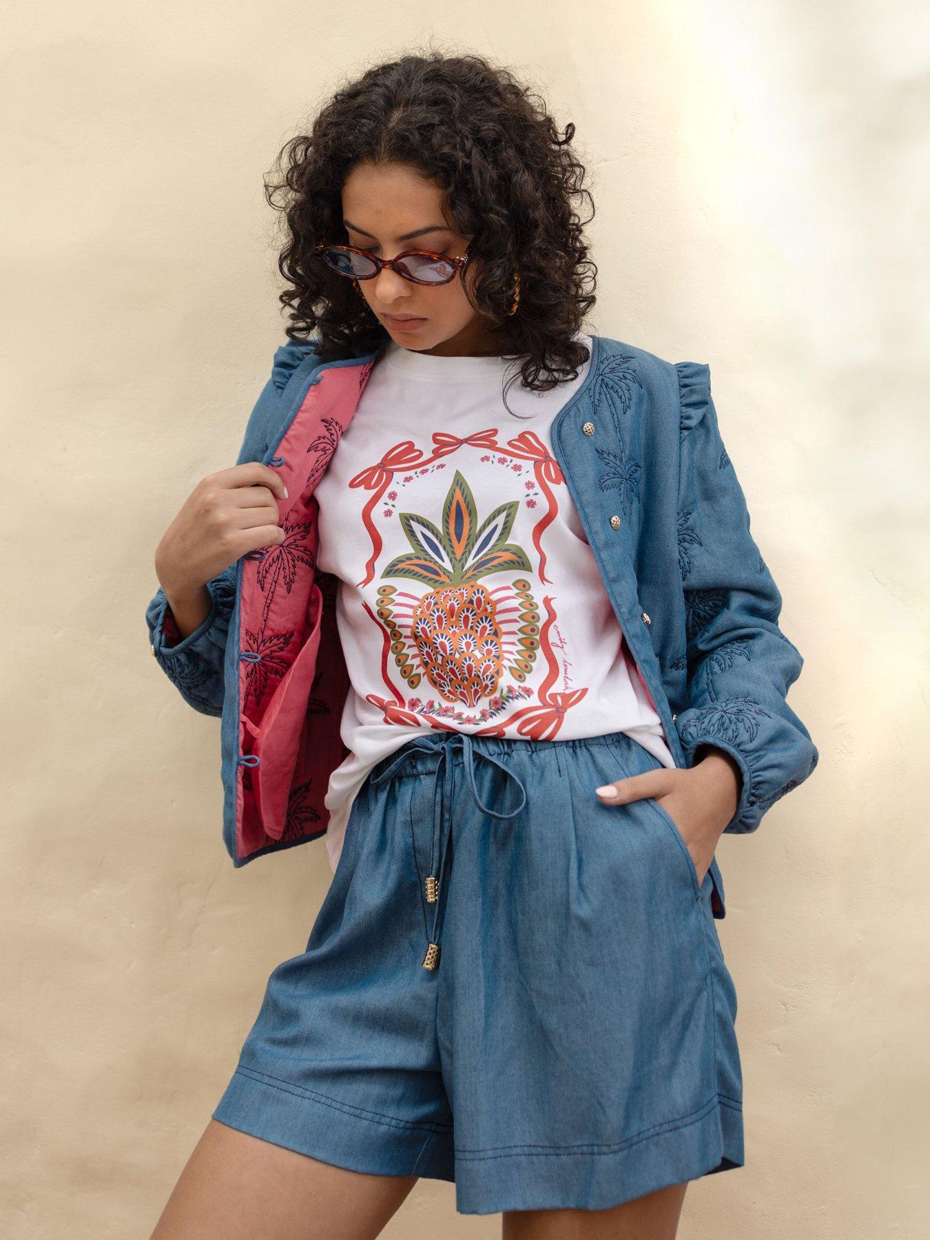 Emily Lovelock Brenda Quilted Denim Jacket