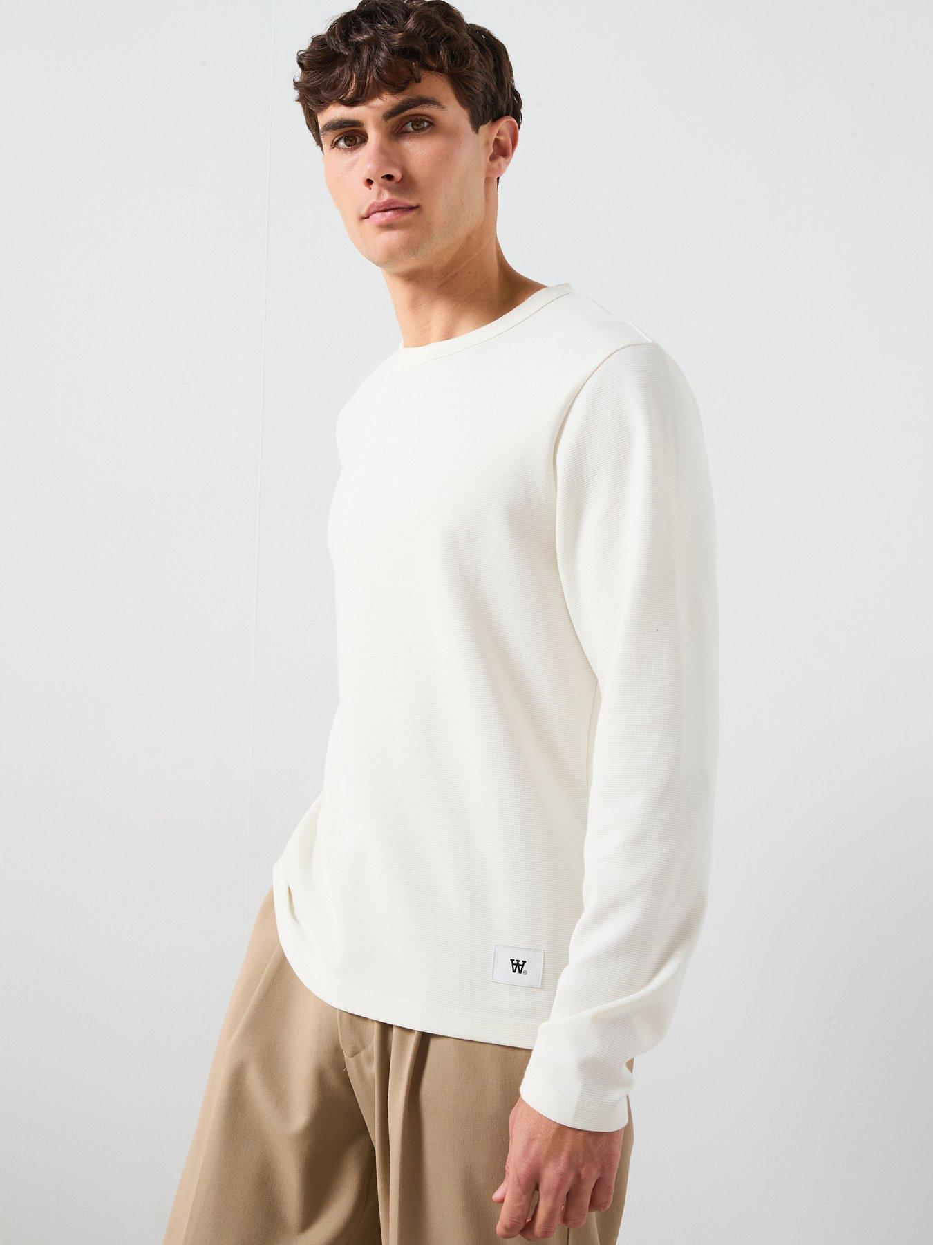 Double A by Wood Wood Hendrix Long Sleeve T-Shirt - Cream