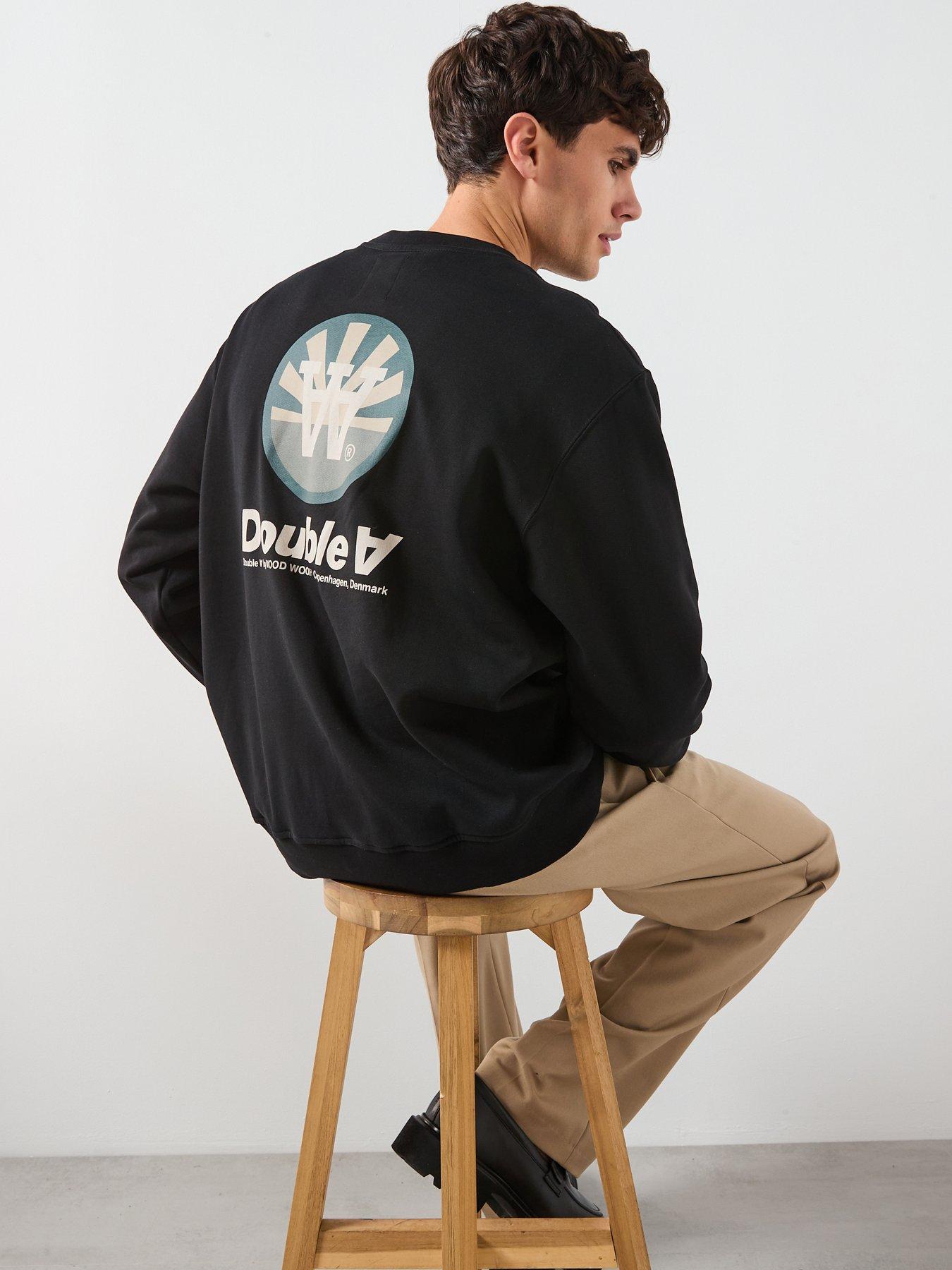 Double A by Wood Wood Crew Neck - Black