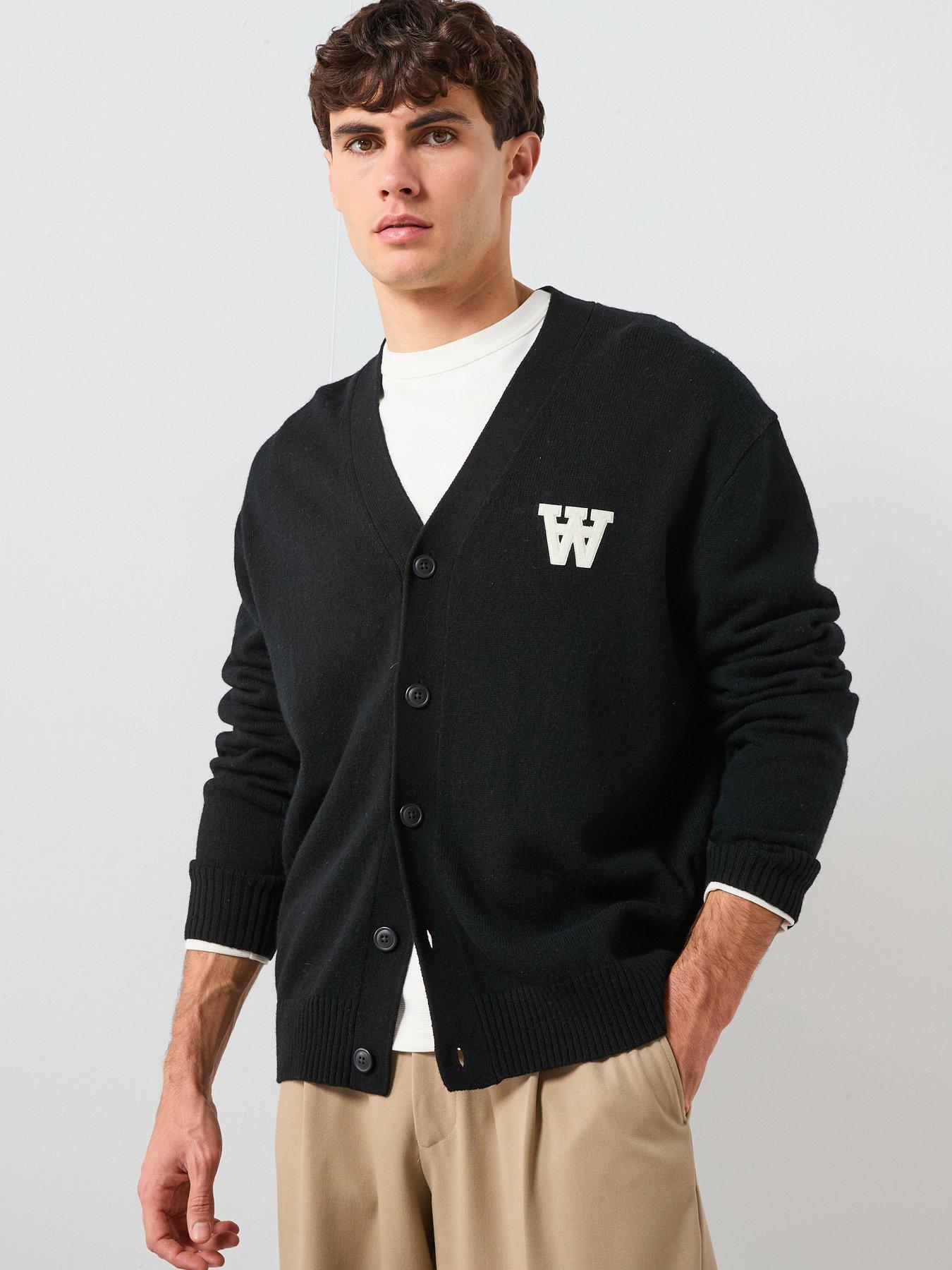 WOOD WOOD Double A By Tay Aa Lambswool Knitted Cardigan - Black