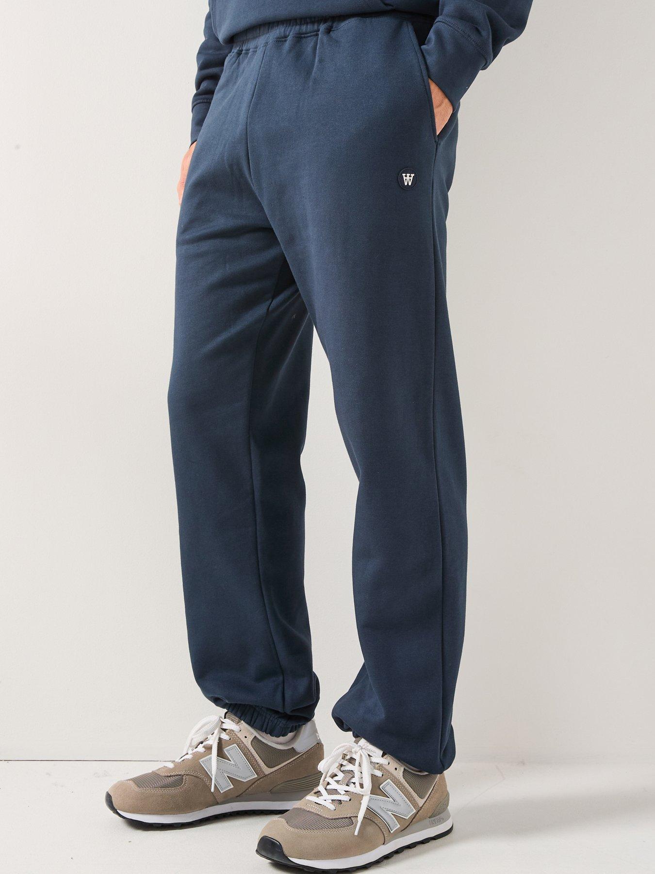 double-a-by-wood-wood-cal-coin-logo-cuff-joggers-navy