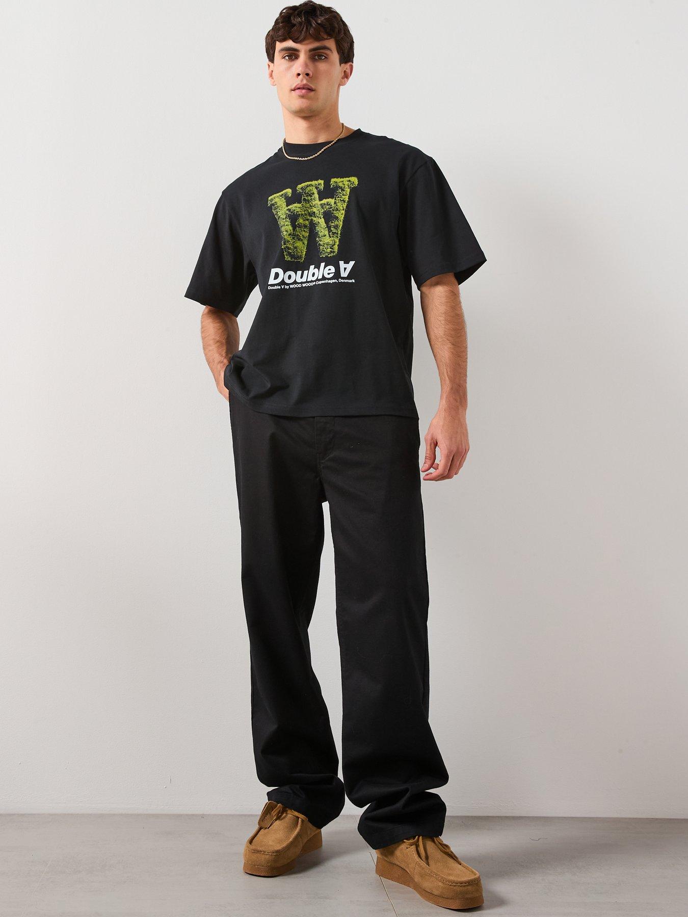 Image 3 of 6 of Double A by Wood Wood Liam Graphic Print T-shirt - Black