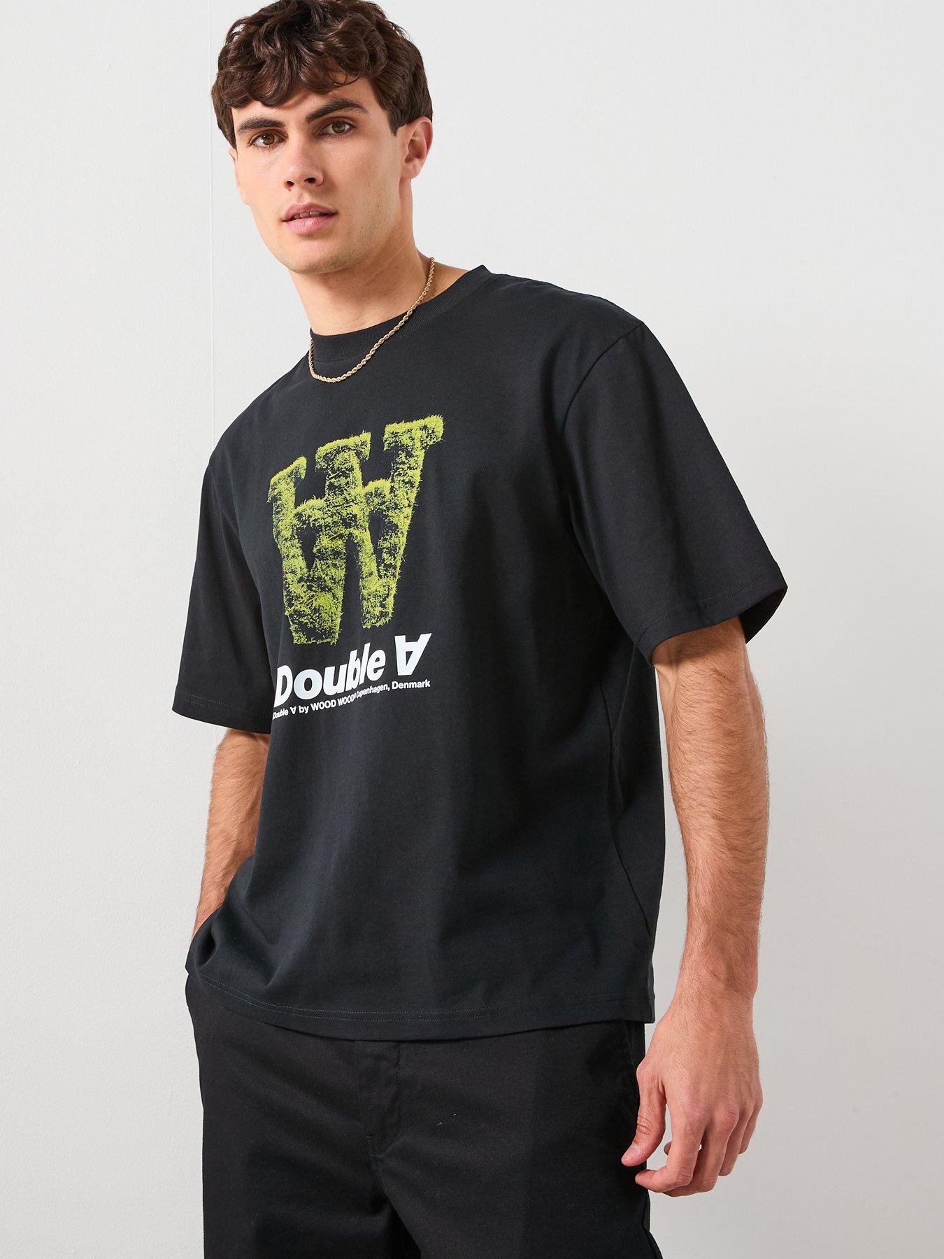 Image 4 of 6 of Double A by Wood Wood Liam Graphic Print T-shirt - Black