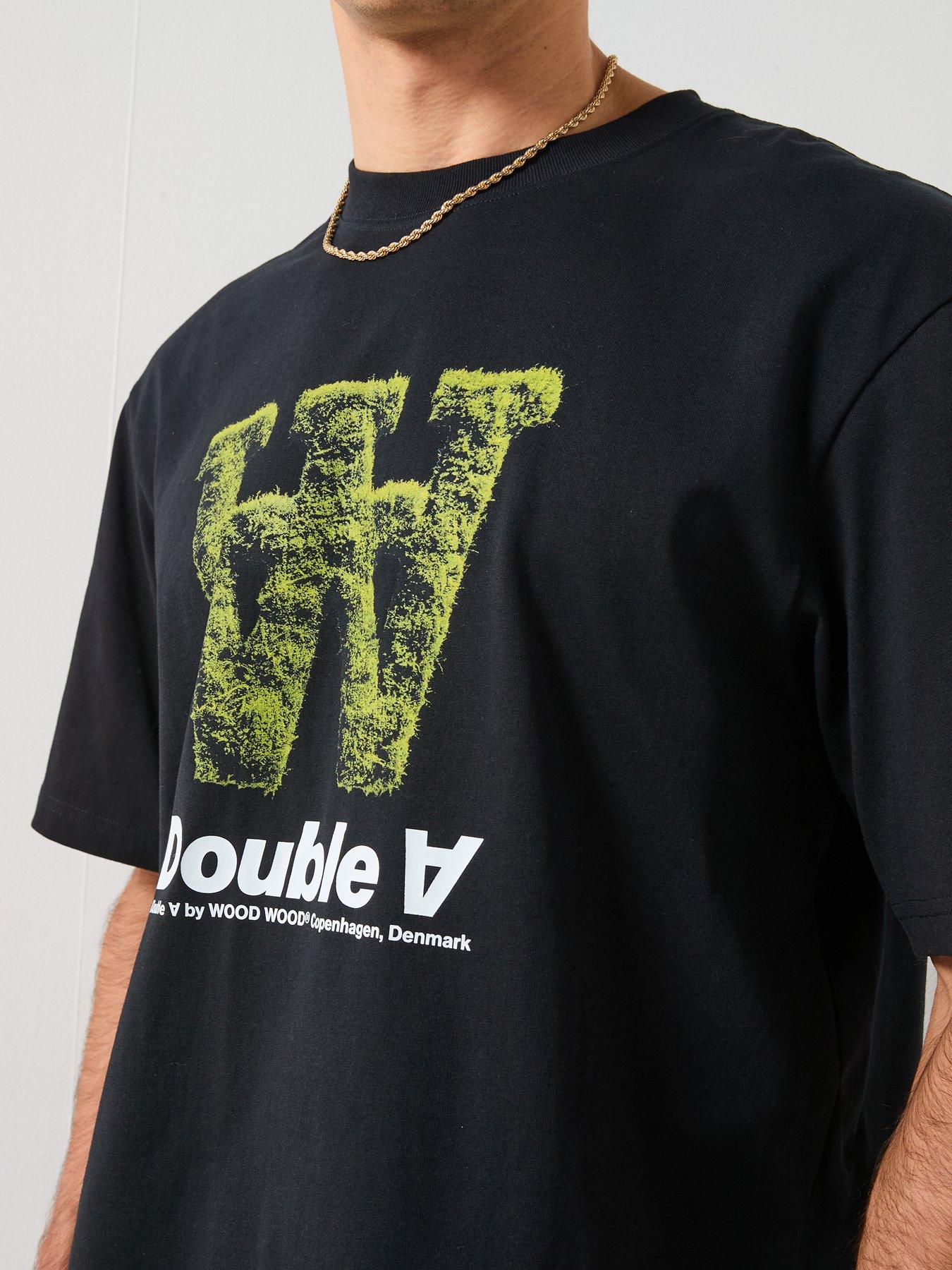 Image 5 of 6 of Double A by Wood Wood Liam Graphic Print T-shirt - Black