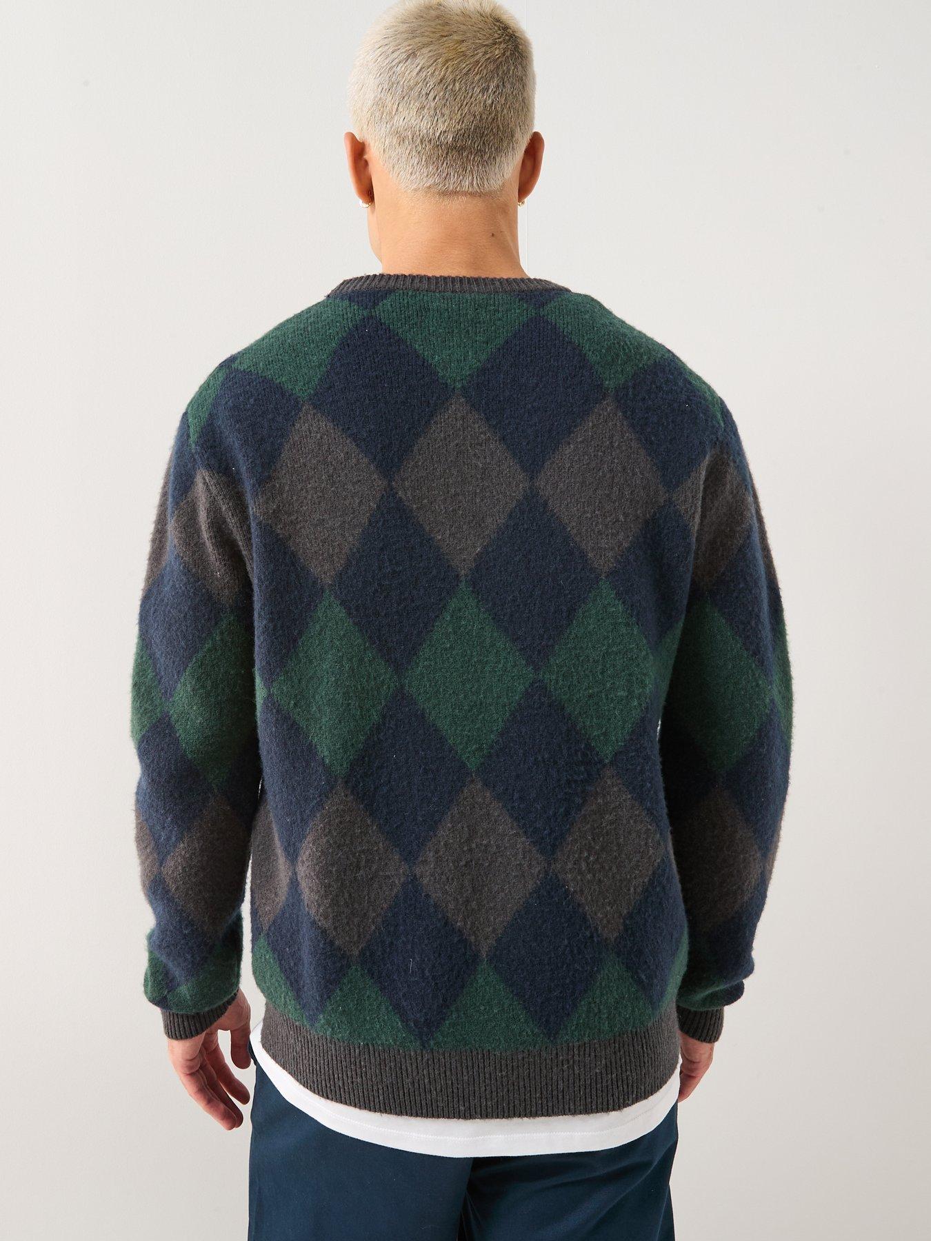 double-a-by-wood-wood-jan-argyle-crew-knitted-jumper-dark-greenstillFront