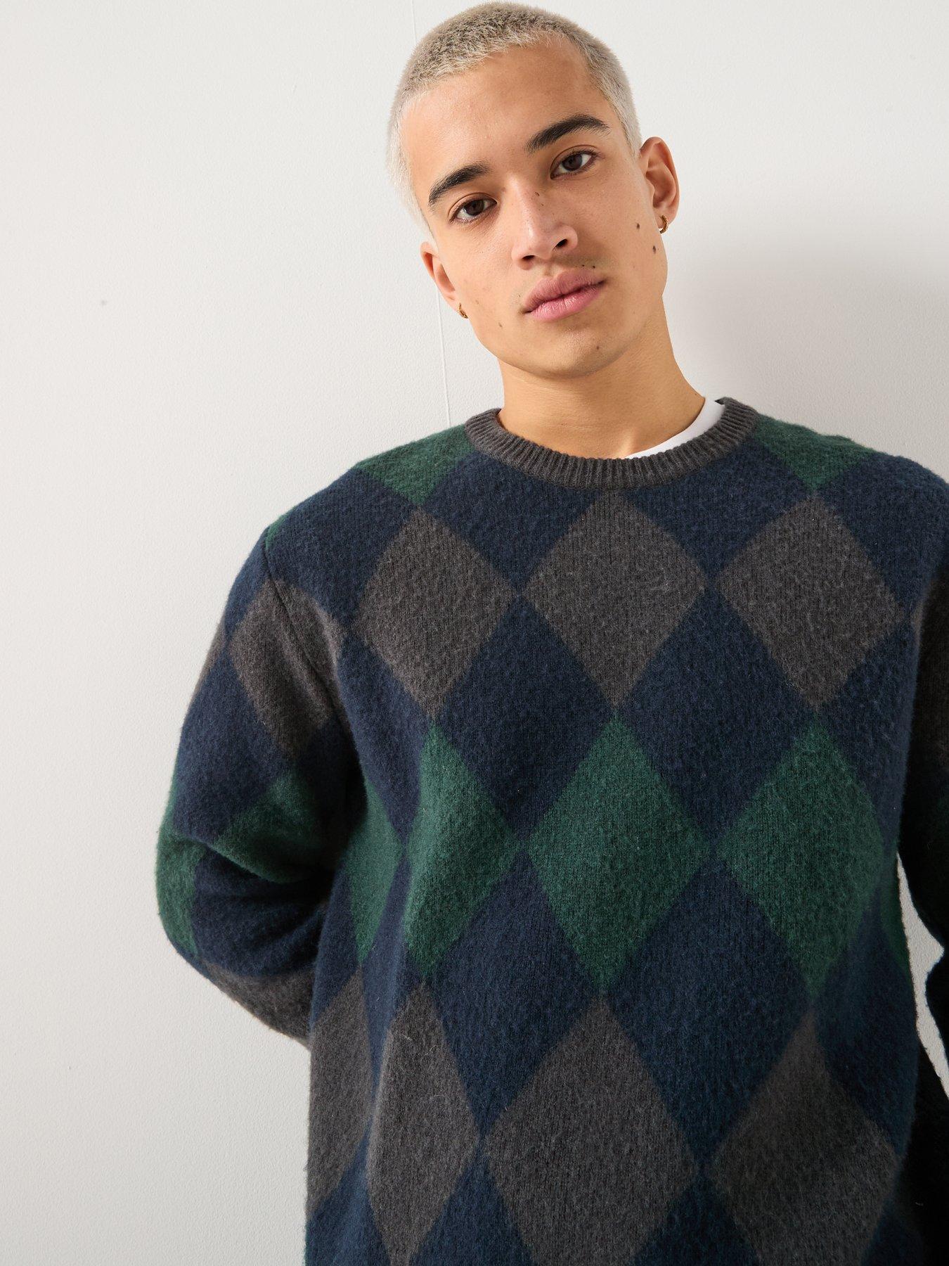 double-a-by-wood-wood-jan-argyle-crew-knitted-jumper-dark-greenoutfit