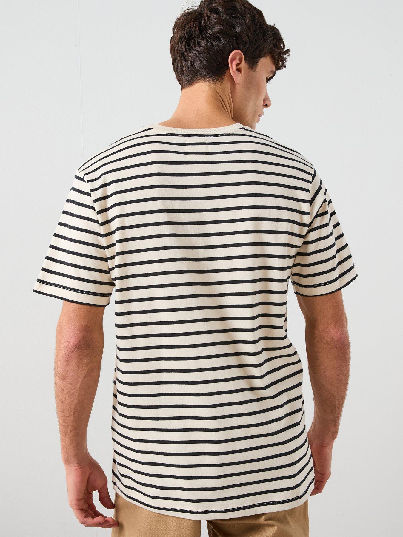 Image 2 of 5 of Double A by Wood Wood Double A By Ace Stripe T-Shirt - Black