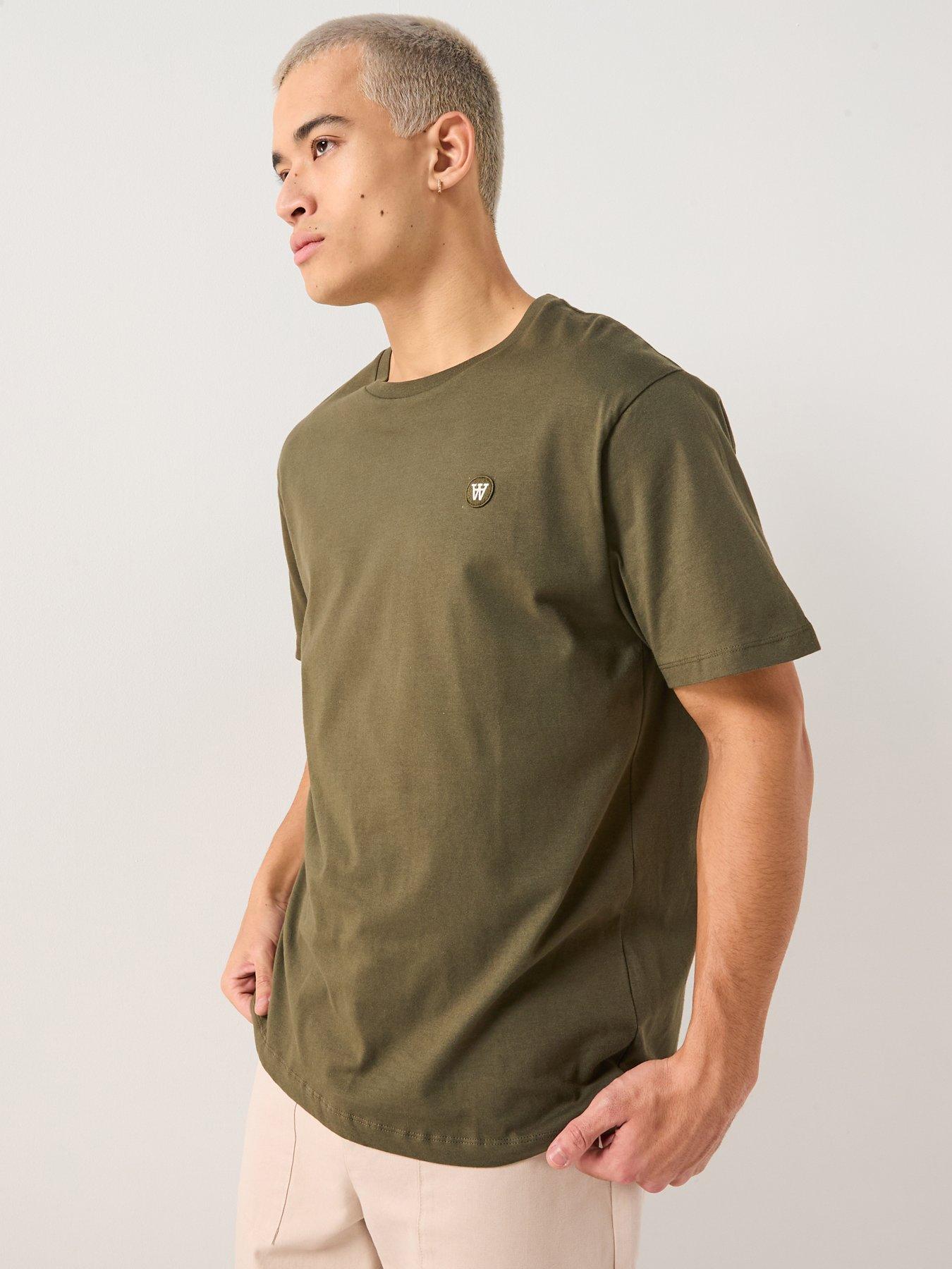 Double A by Wood Wood Ace Coin Logo T-shirt - Dark Green