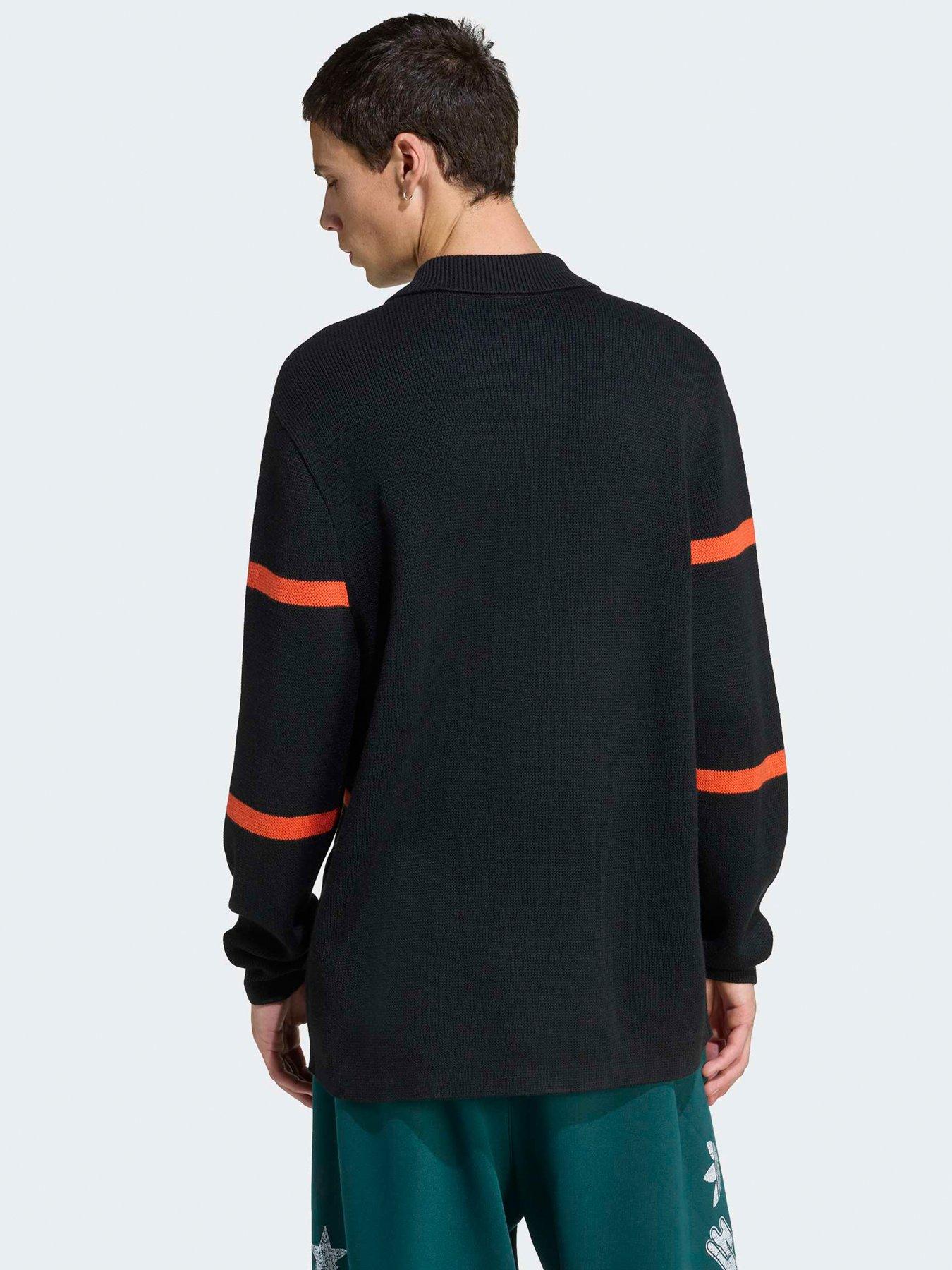 adidas-originals-mens-knitted-polo-top-blackstillFront