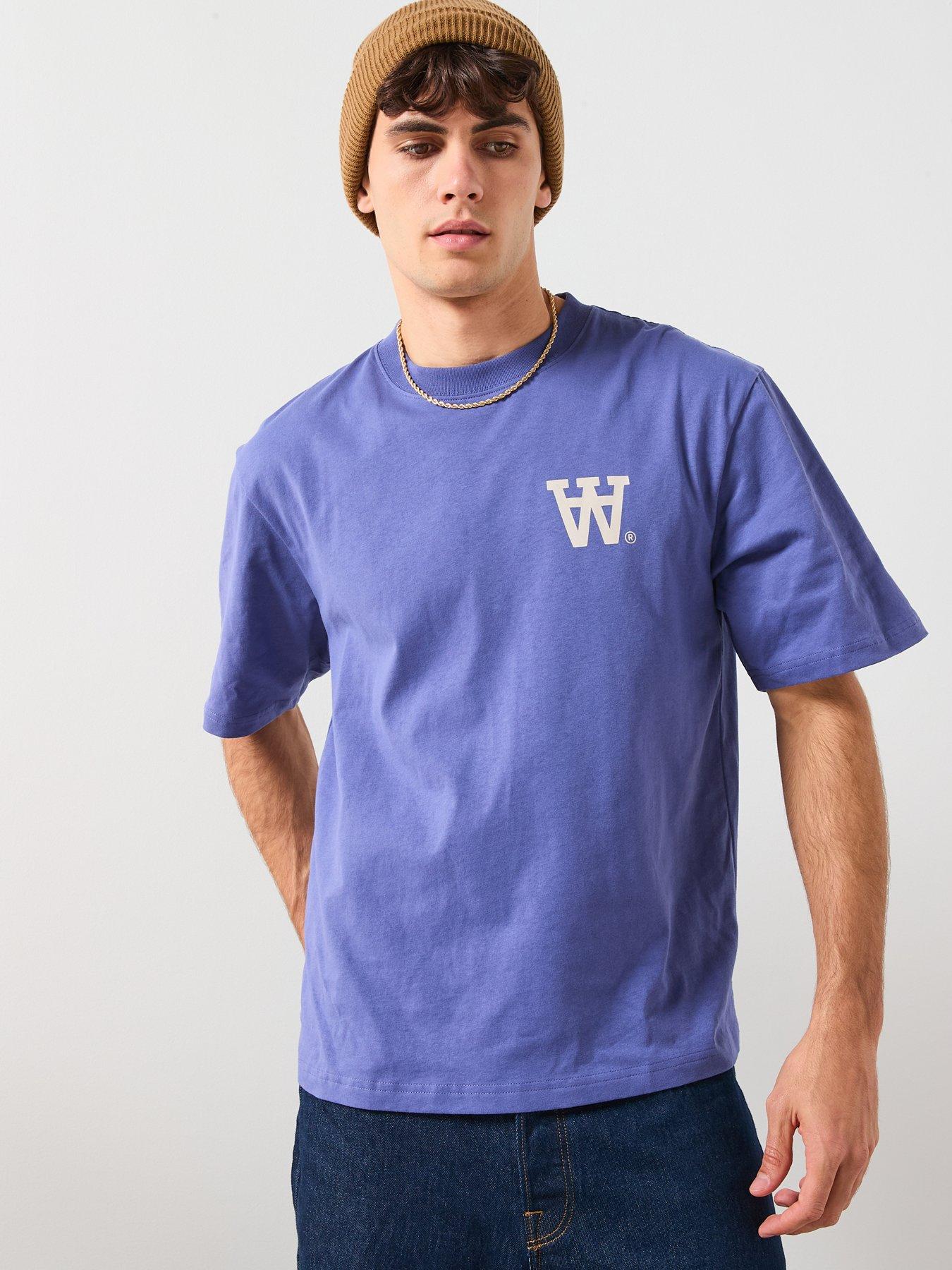 Double A by Wood Wood T-Shirt - Blue - Dark Blue