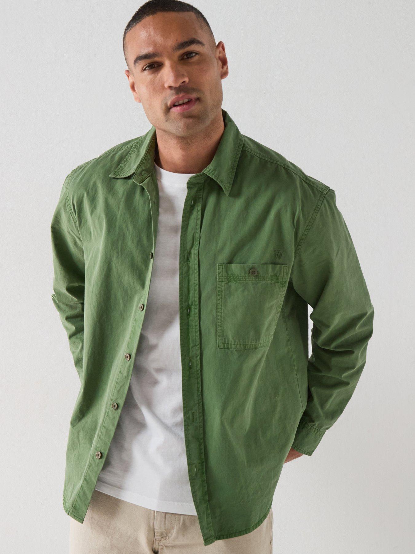 Double A by Wood Wood Cooper Long Sleeve Shirt - Khaki