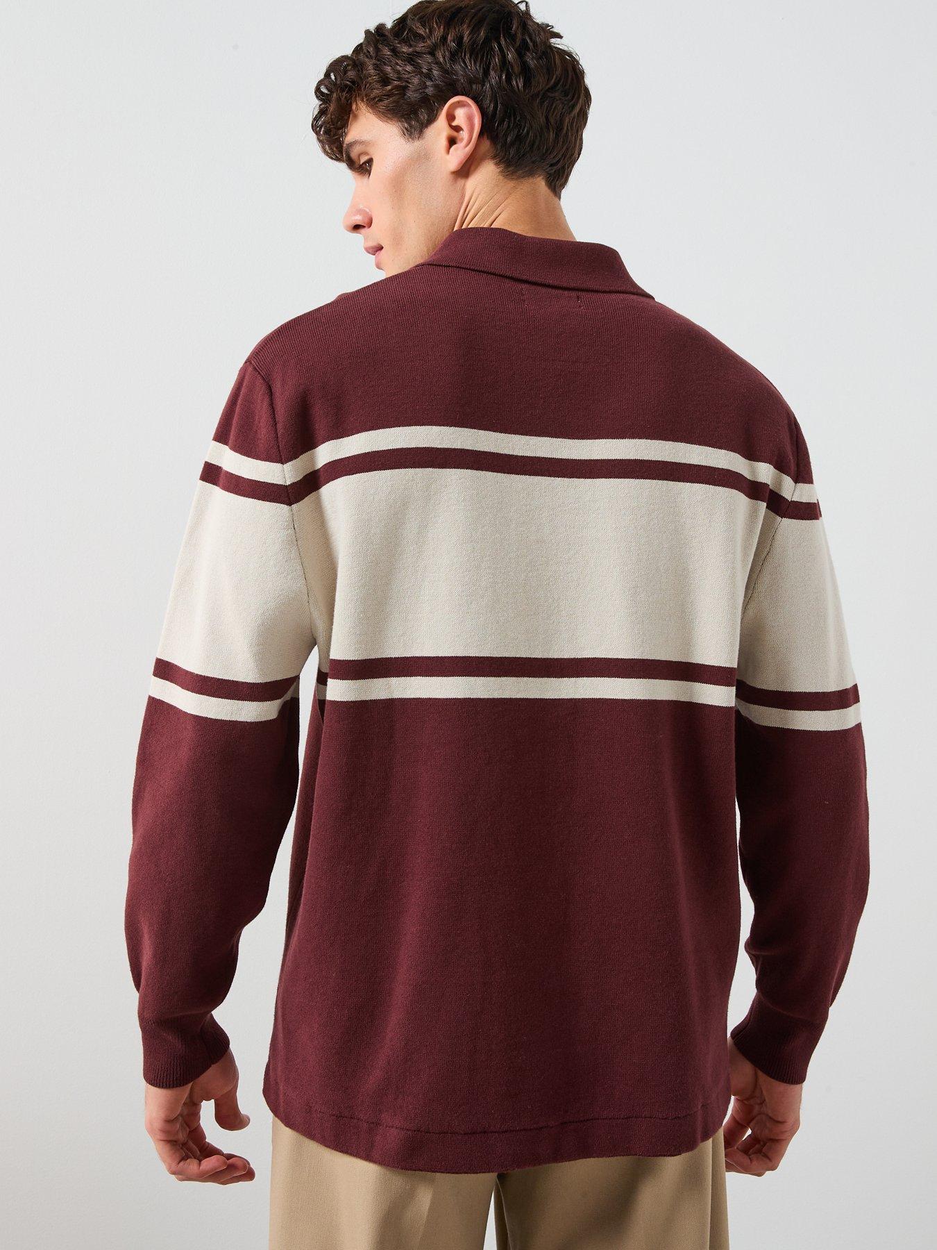 double-a-by-wood-wood-curt-long-sleeve-rugger-polo-shirt-dark-brownstillFront