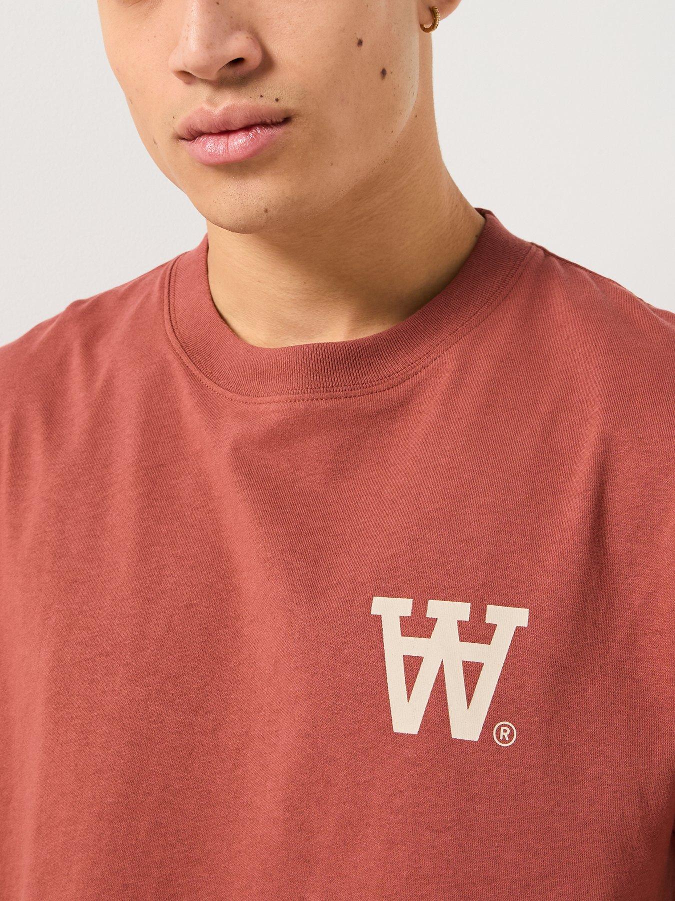 Image 5 of 6 of Double A by Wood Wood Liam Aa Logo T-Shirt - Dark Red