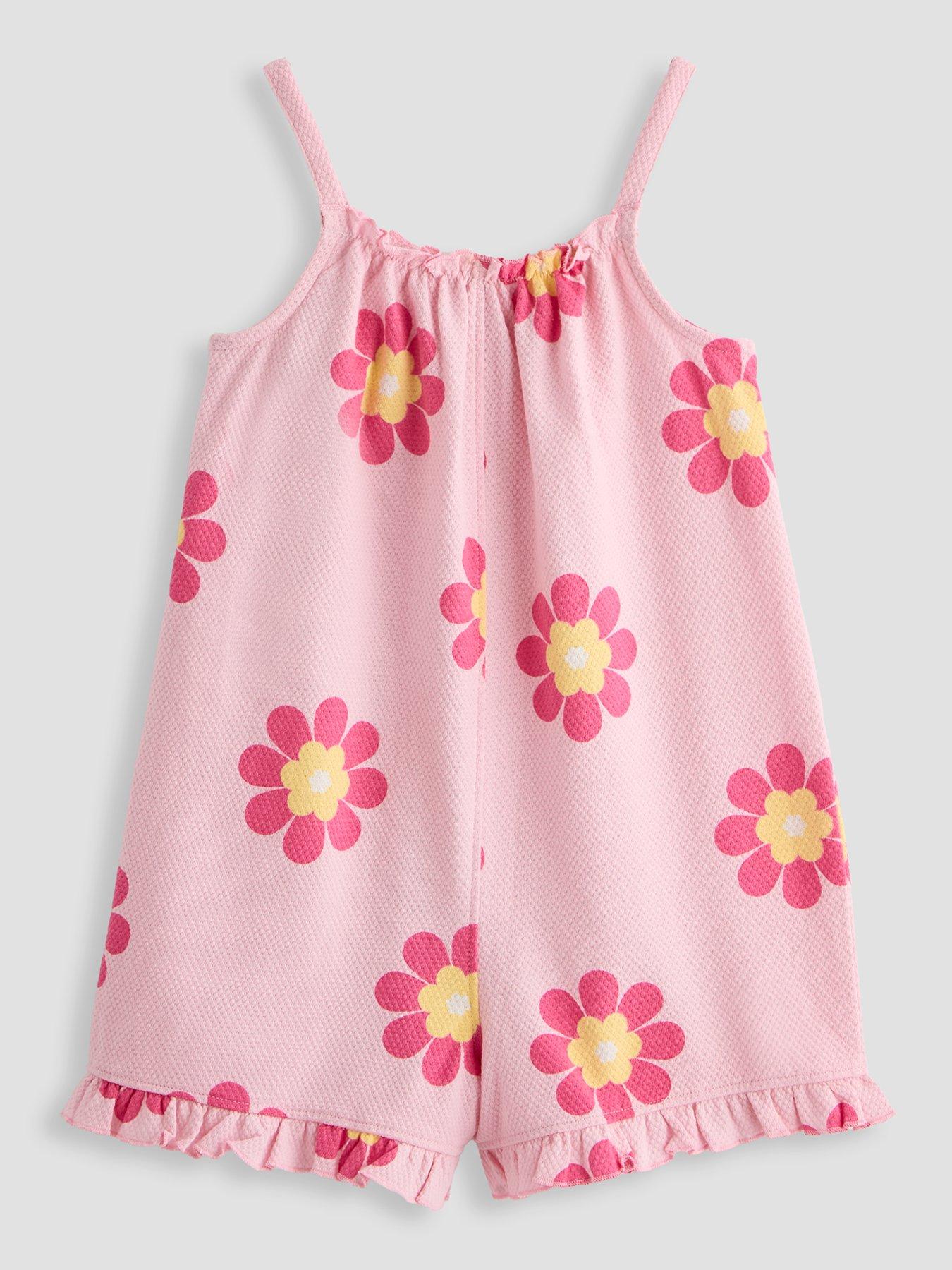 Image 1 of 4 of The Very Collection Girls Strappy Frill Playsuit - Multi