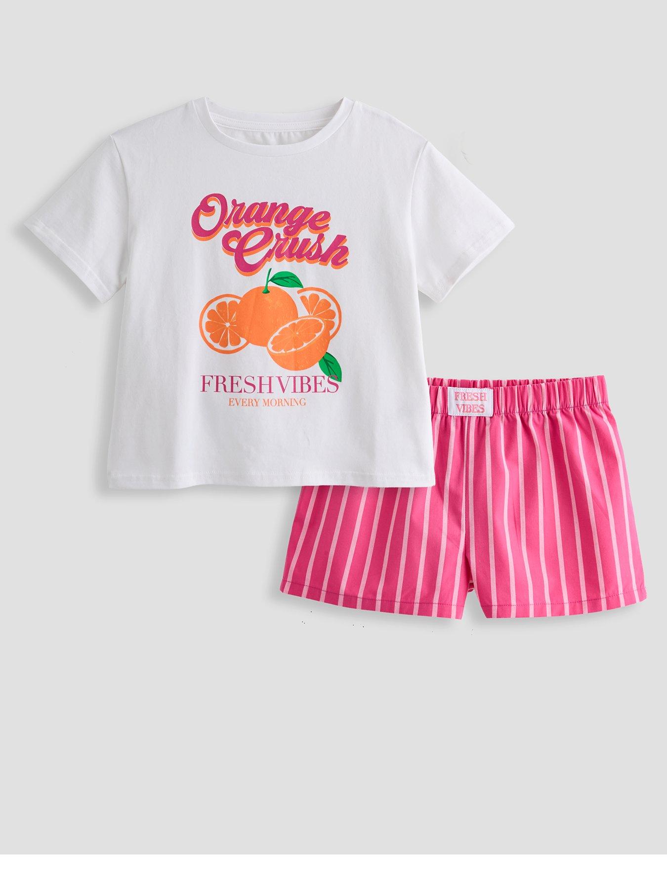 The Very Collection Stripe Sicilian Shortie Pyjama Set - Pink