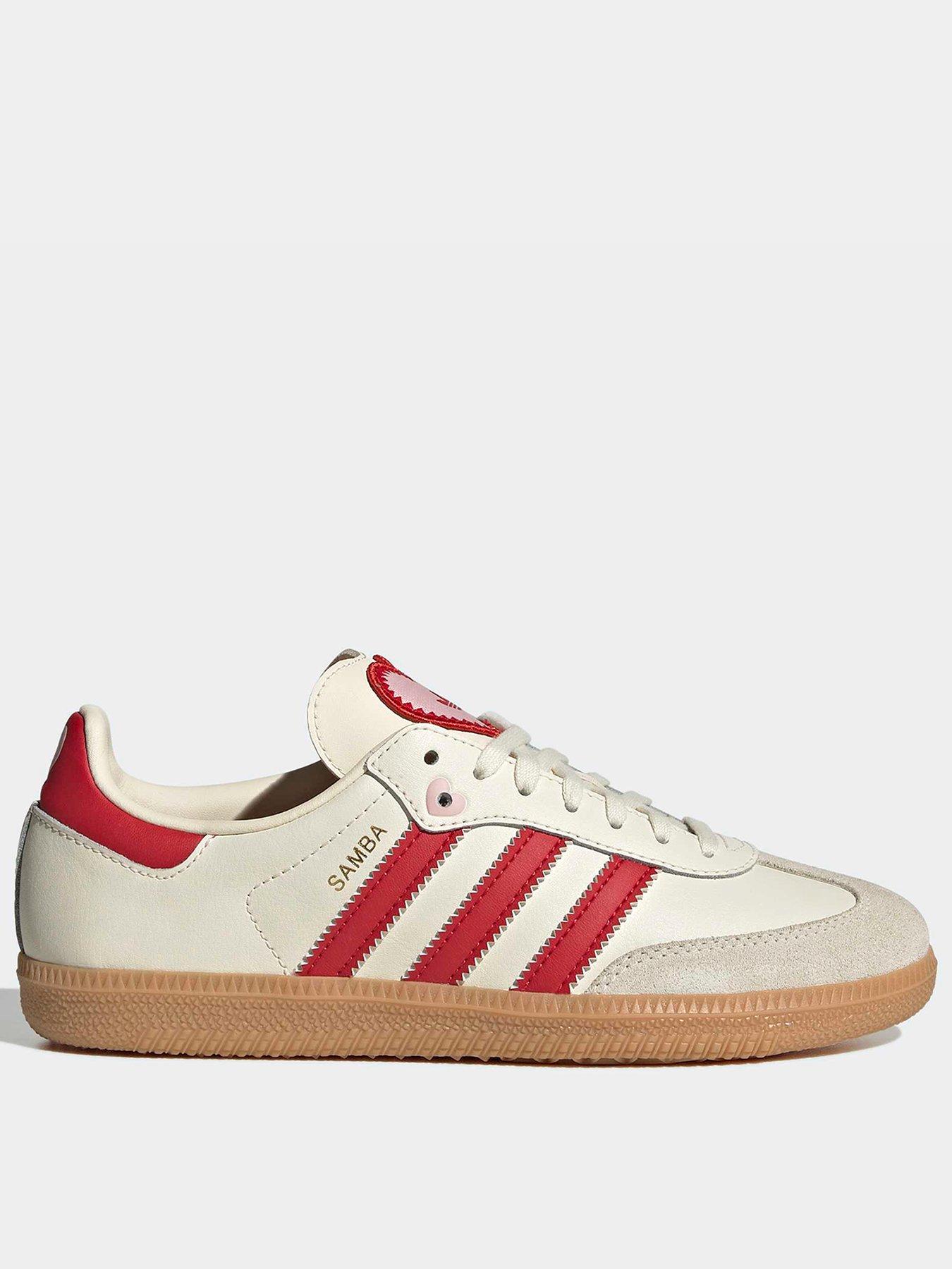 adidas Originals Junior Samba Trainers - Cream/Red