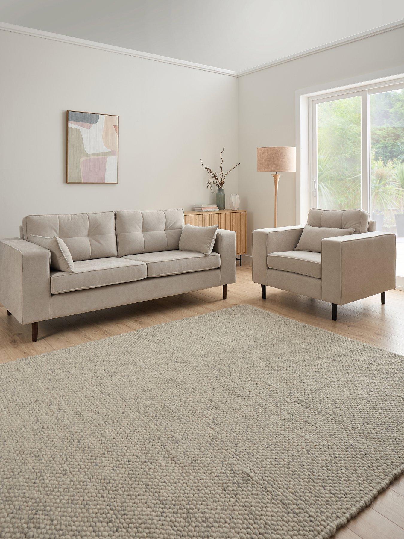 Image 1 of 7 of The Very Collection Zena 3 Seater Fabric Sofa + Chair Set