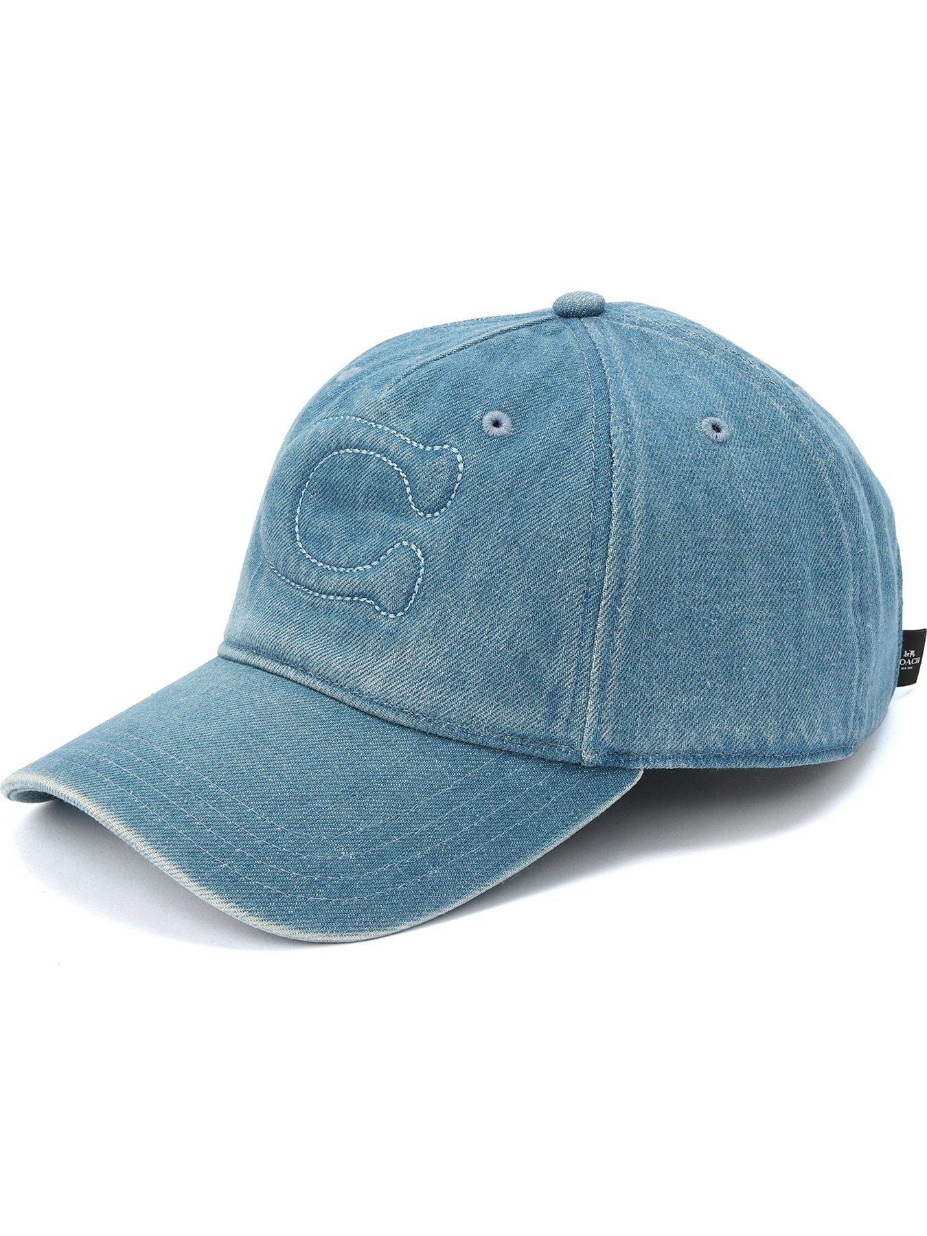 COACH Sculpted C Baseball Hat - Blue