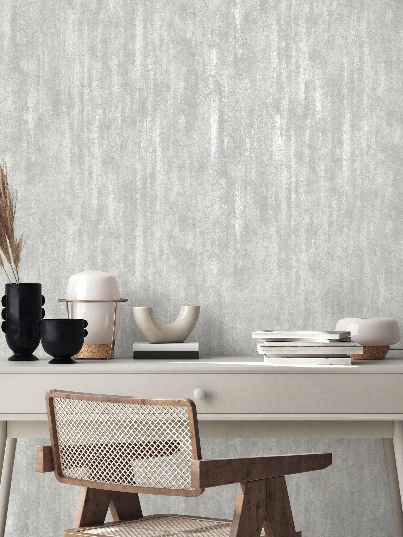 the-very-collection-luxe-distressed-plain-silver-wallpaperstillFront