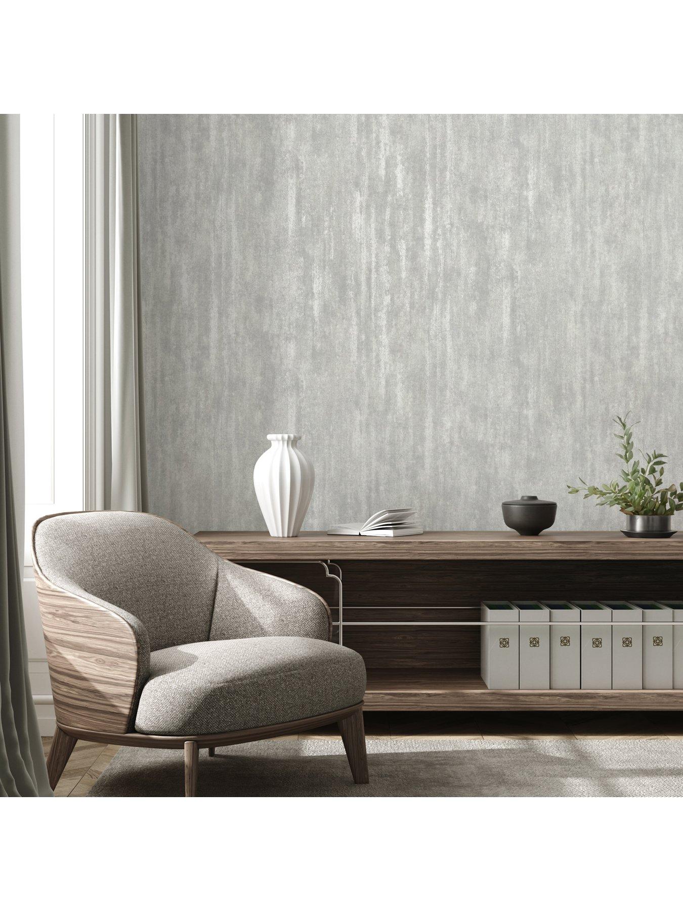 the-very-collection-luxe-distressed-plain-silver-wallpaperoutfit