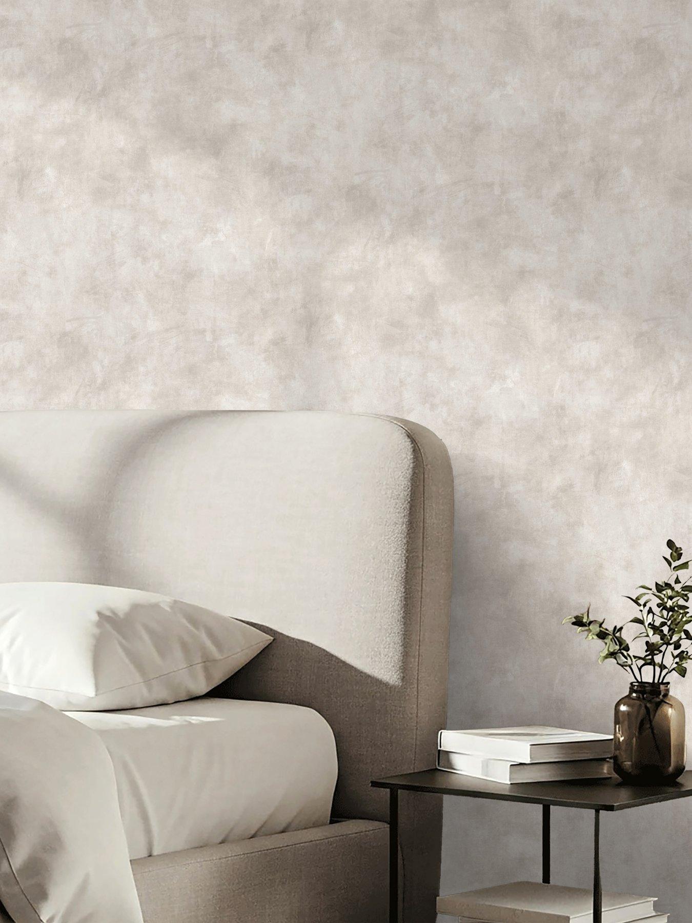 Image 2 of 7 of The Very Collection Limewash Plaster Natural Wallpaper