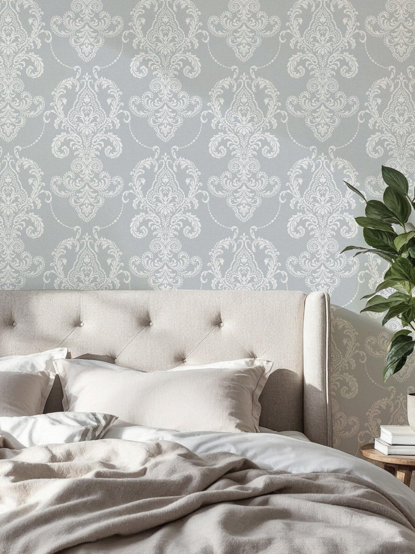 the-very-collection-embroidered-damask-blue-wallpaperstillFront
