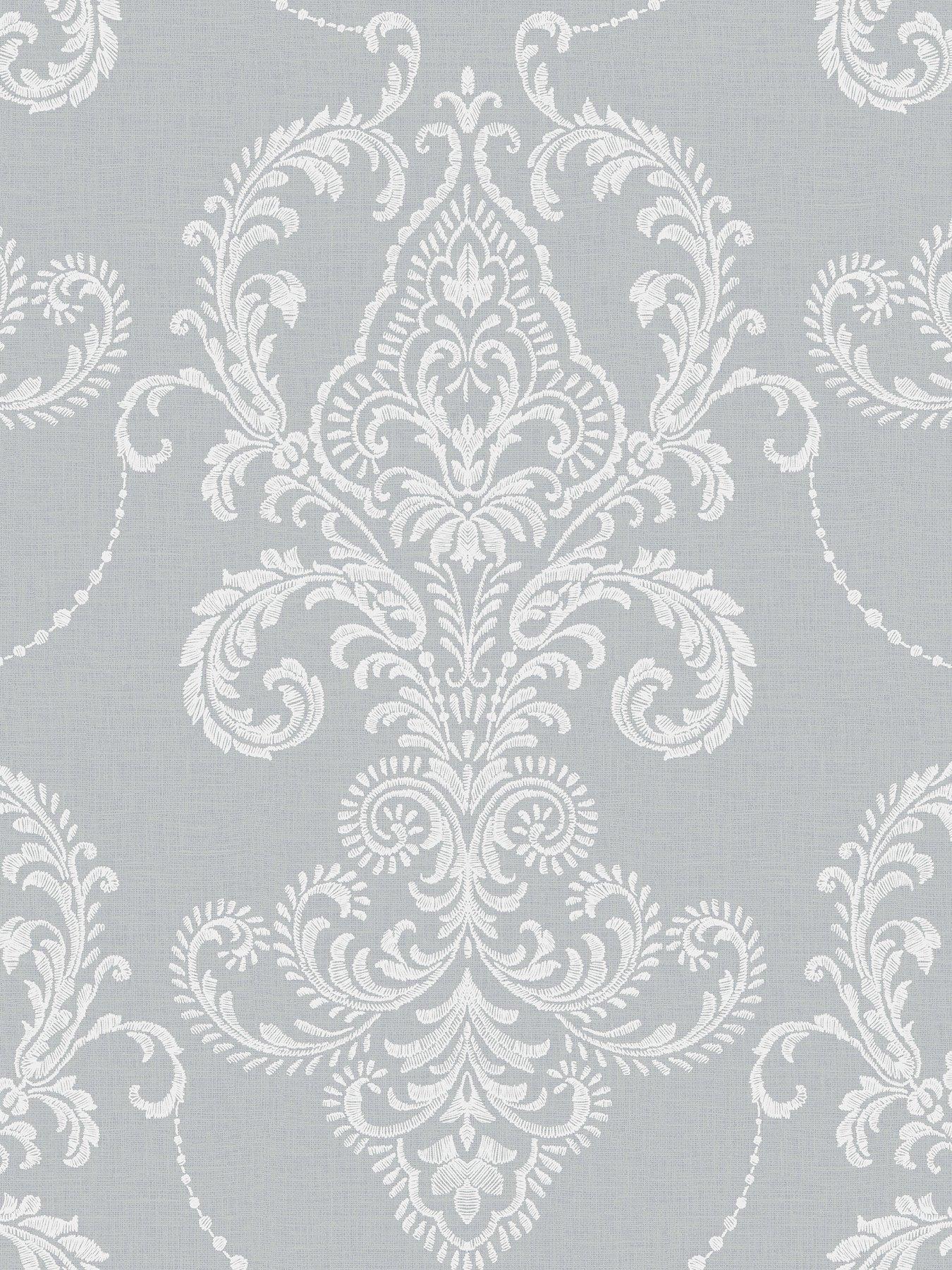 the-very-collection-embroidered-damask-blue-wallpaperback
