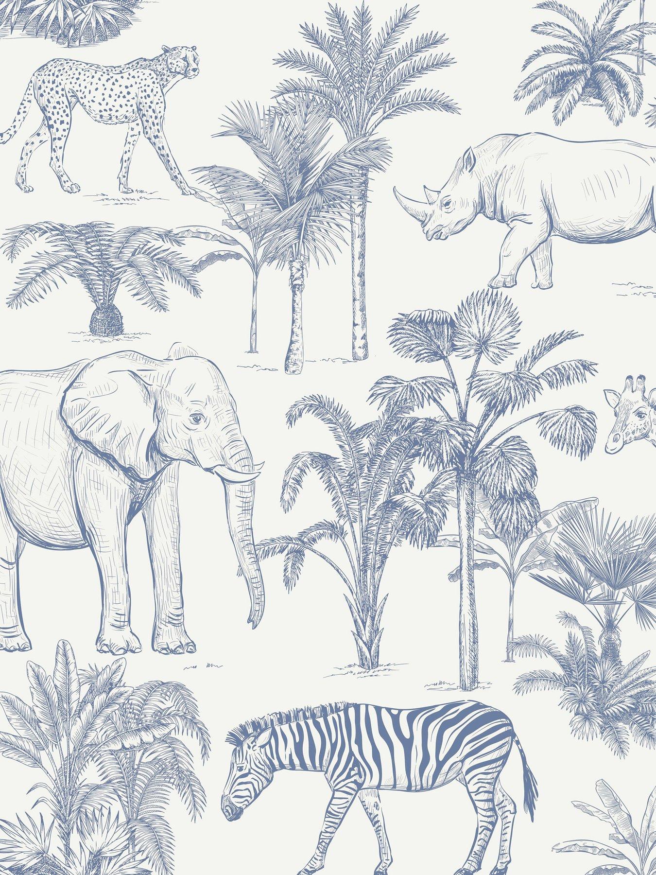 the-very-collection-safari-blue-wallpaperback