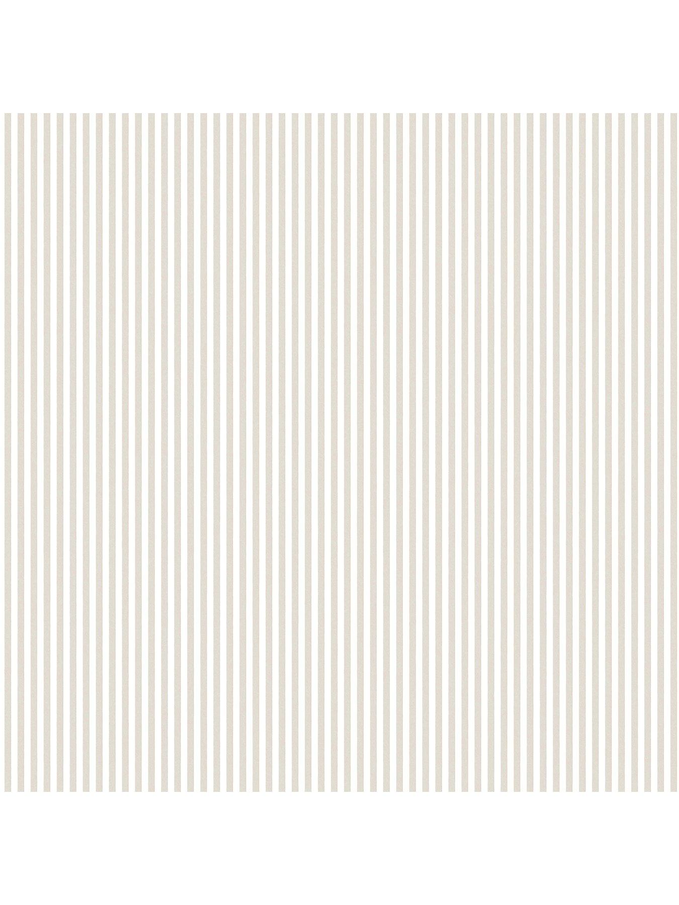 Image 6 of 8 of The Very Collection Mini Ticking Stripe Natural Wallpaper
