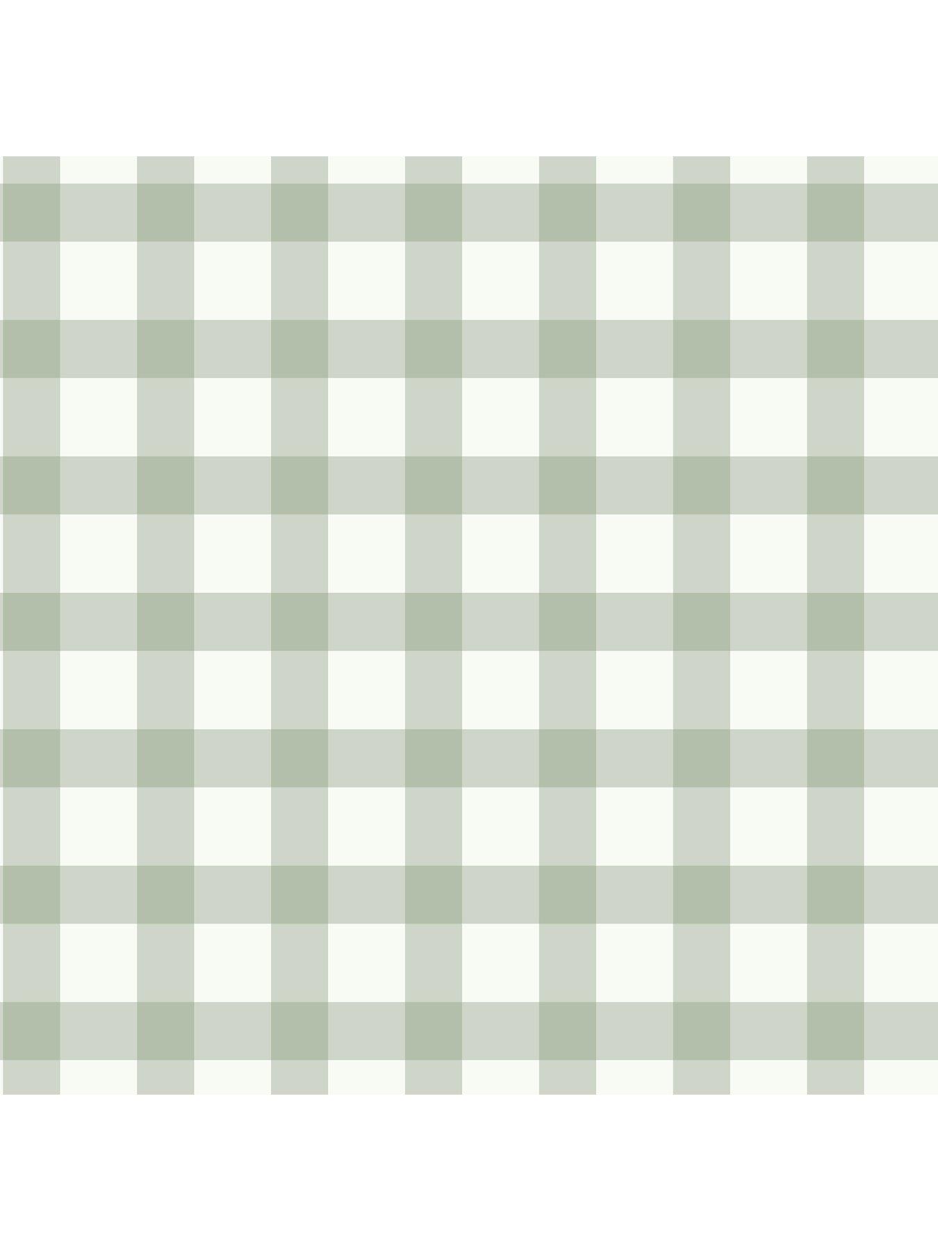 Image 5 of 7 of The Very Collection Gingham Sage Wallpaper