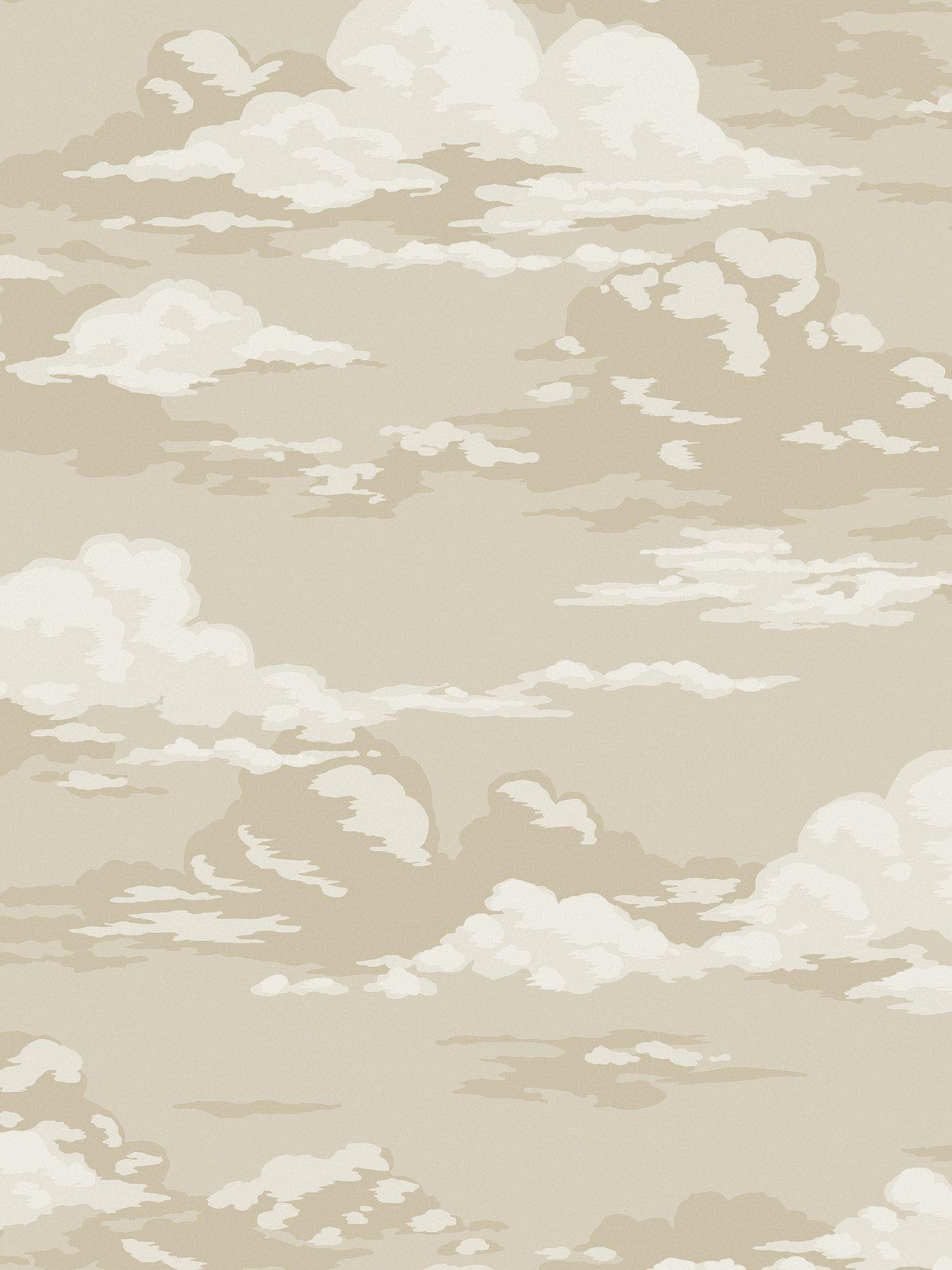 Image 3 of 8 of The Very Collection Vintage Clouds Natural Wallpaper