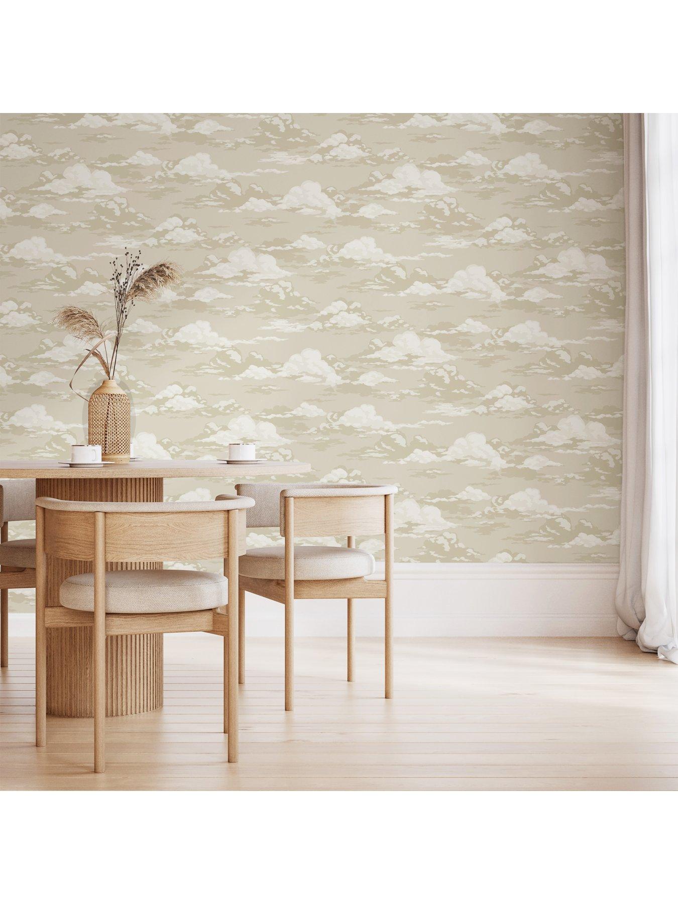 Image 7 of 8 of The Very Collection Vintage Clouds Natural Wallpaper