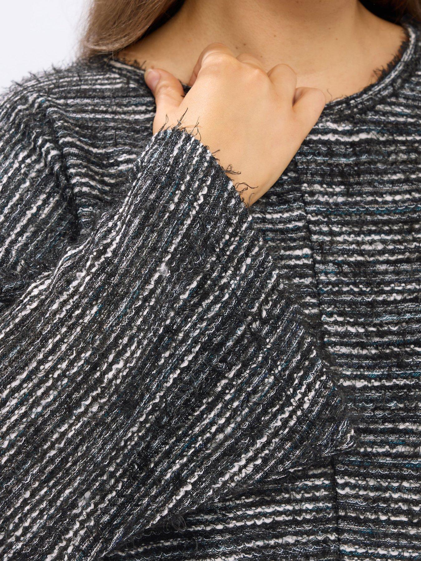 yours-curve-textured-boucle-knit-top-blackoutfit