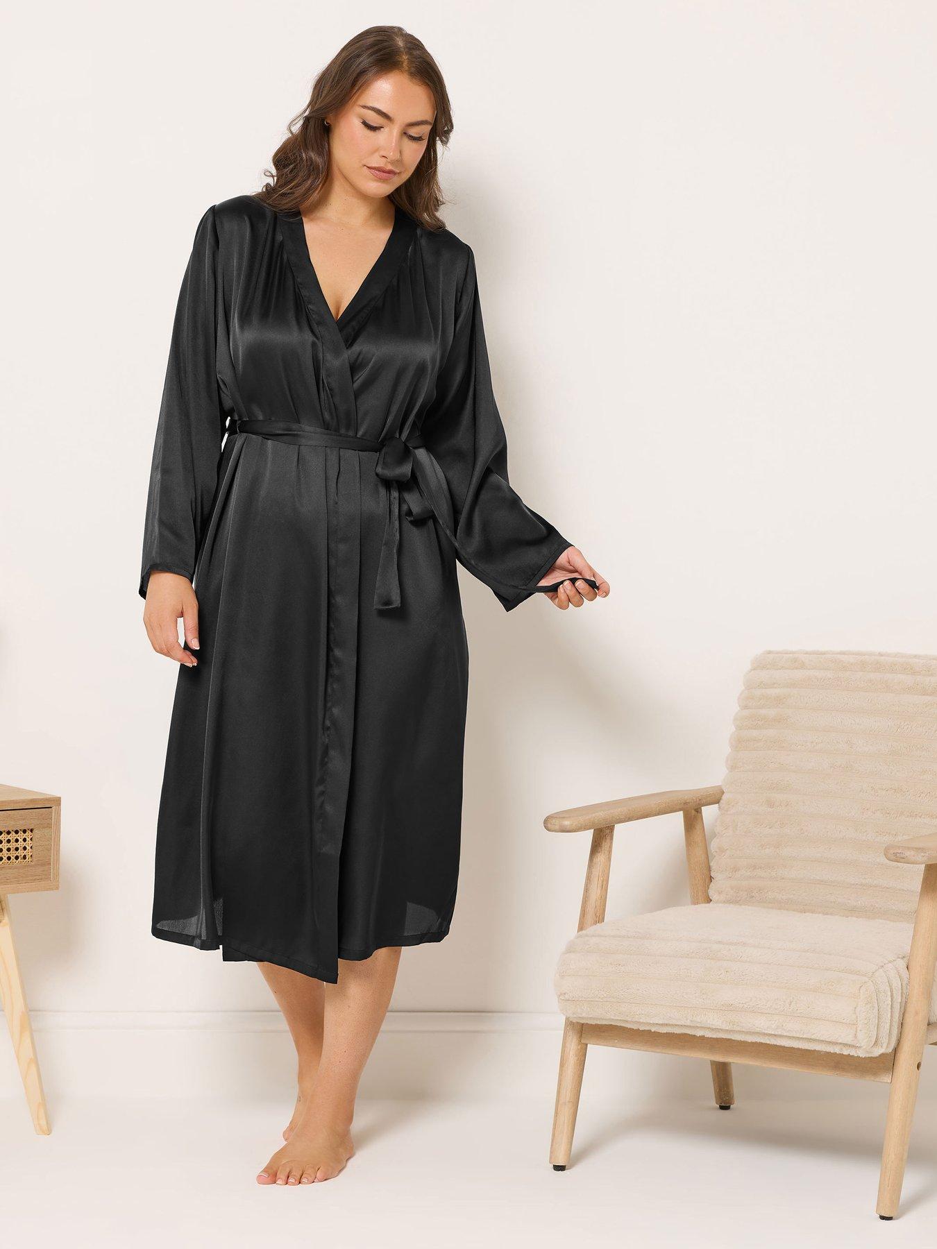 yours-curve-satin-robe-black
