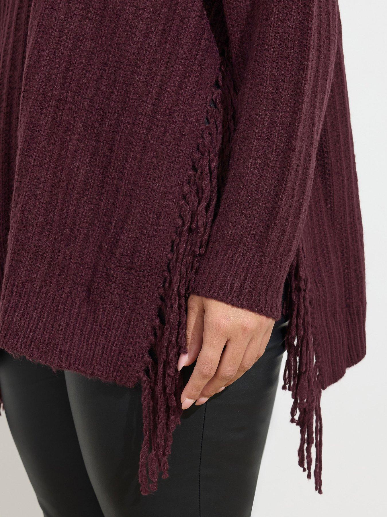 yours-curve-fringed-tunic-jumper-purpleoutfit