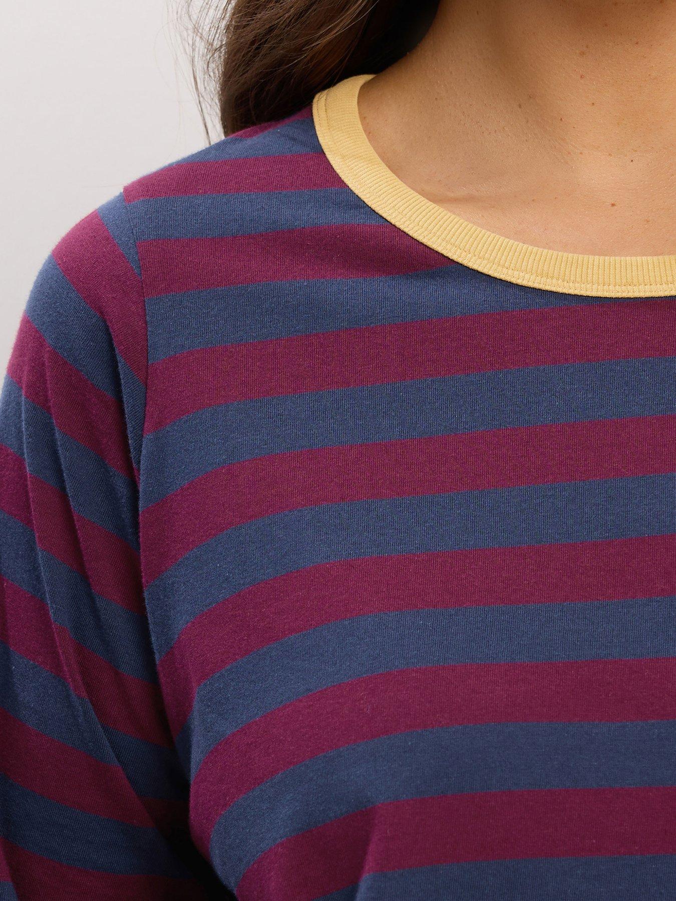 yours-curve-long-sleeve-stripe-top-redoutfit
