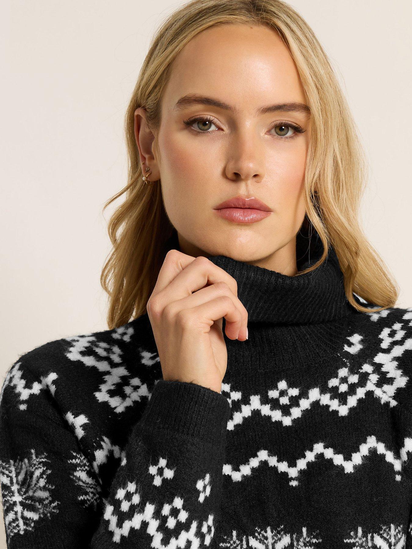 long-tall-sally-snowflake-roll-neck-jumper-blackoutfit