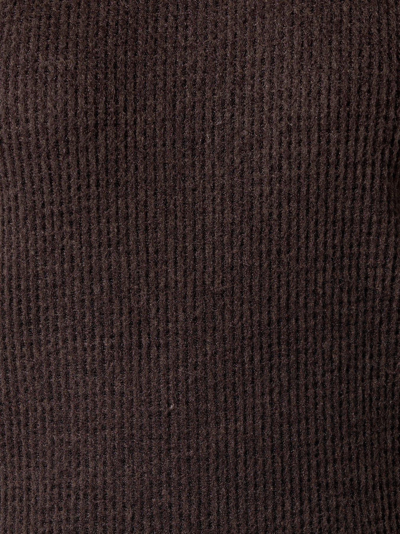yours-curve-ribbed-long-sleeve-lounge-top-brownoutfit
