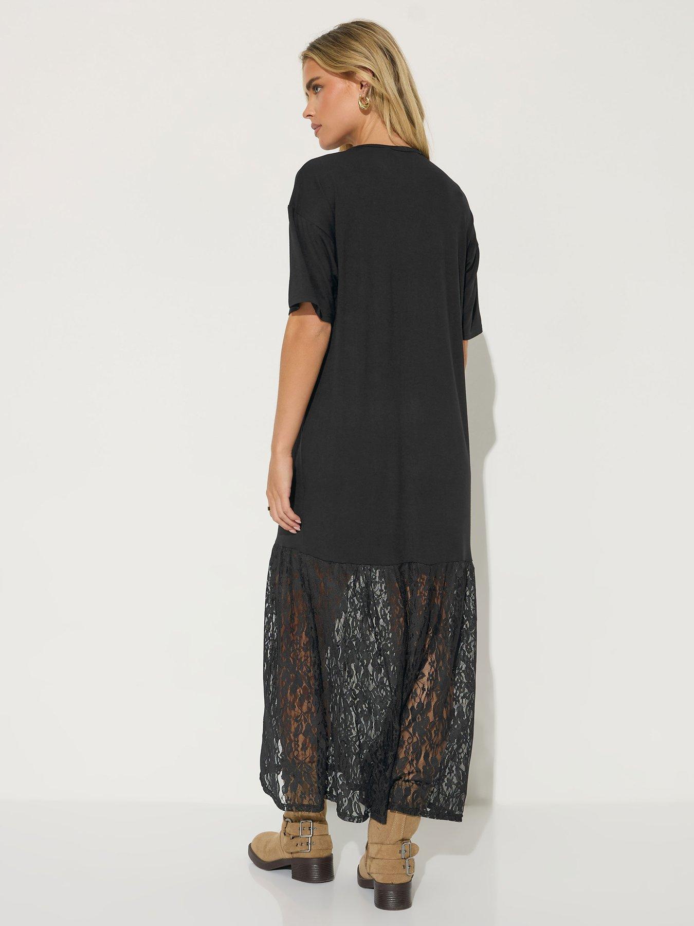 pixiegirl-petite-lace-t-shirt-maxi-dress-blackstillFront