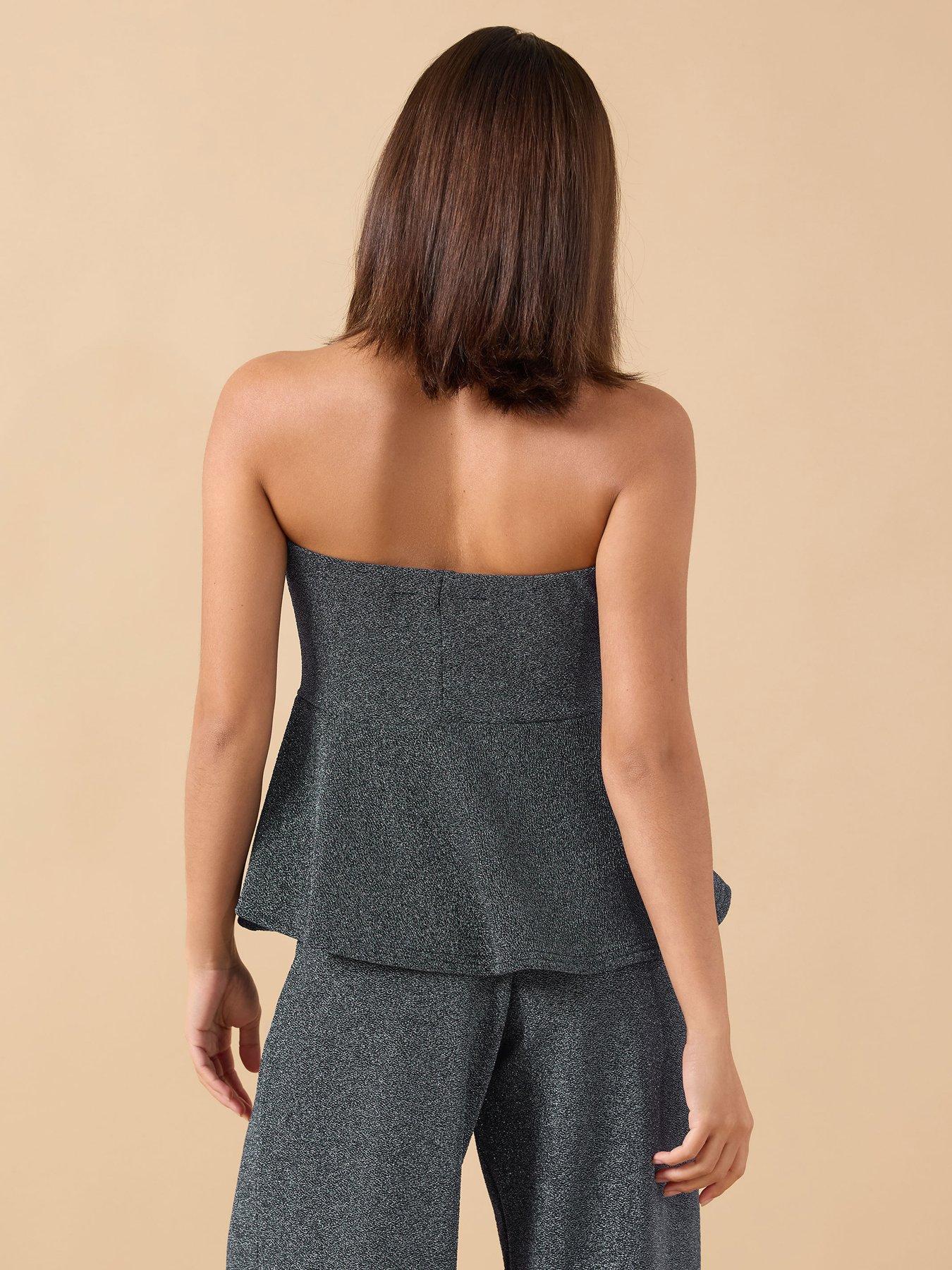 pixiegirl-petite-sparkle-peplum-bandeau-top-blackstillFront