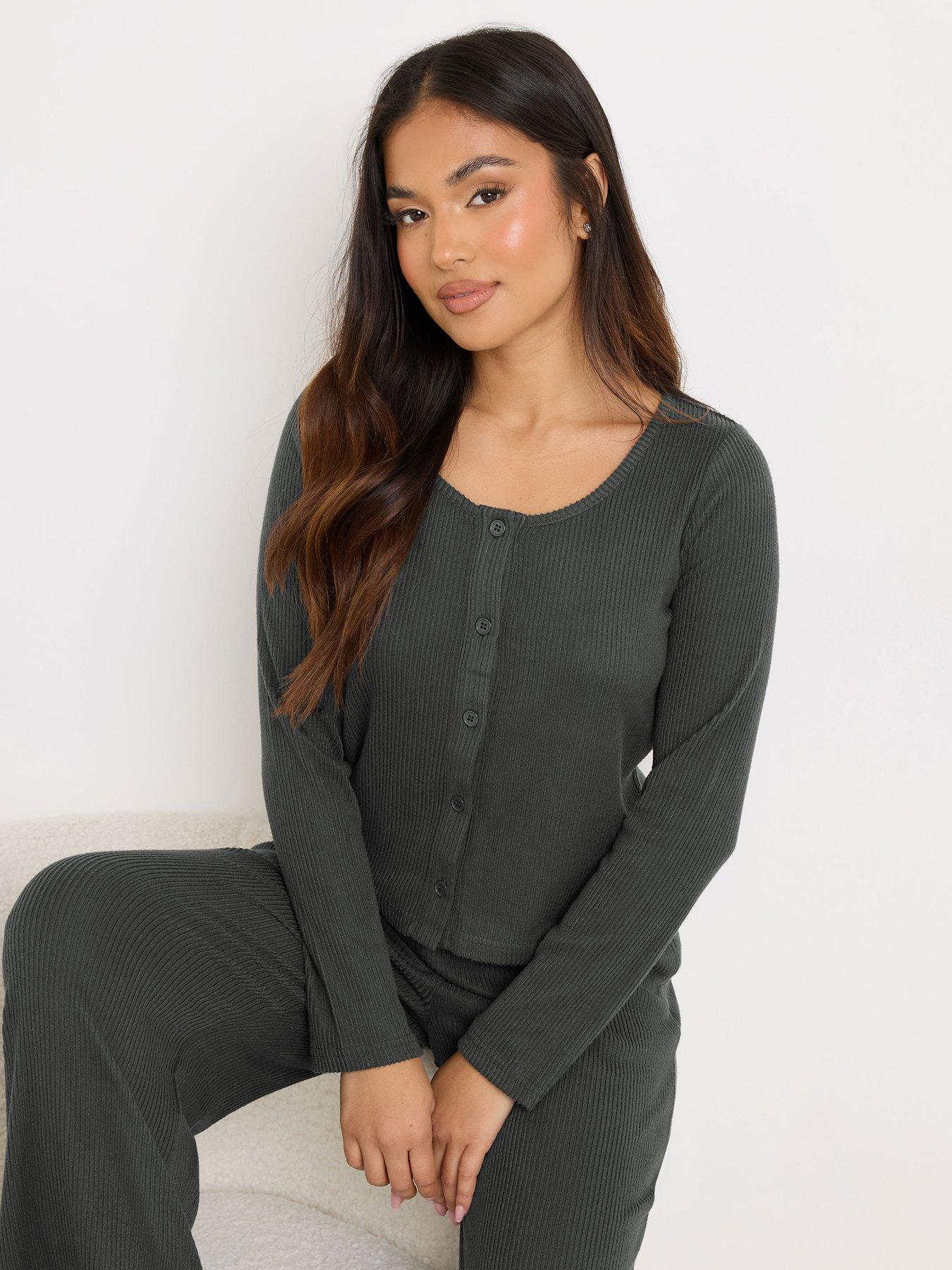 PixieGirl Petite Ribbed Cardigan - Grey